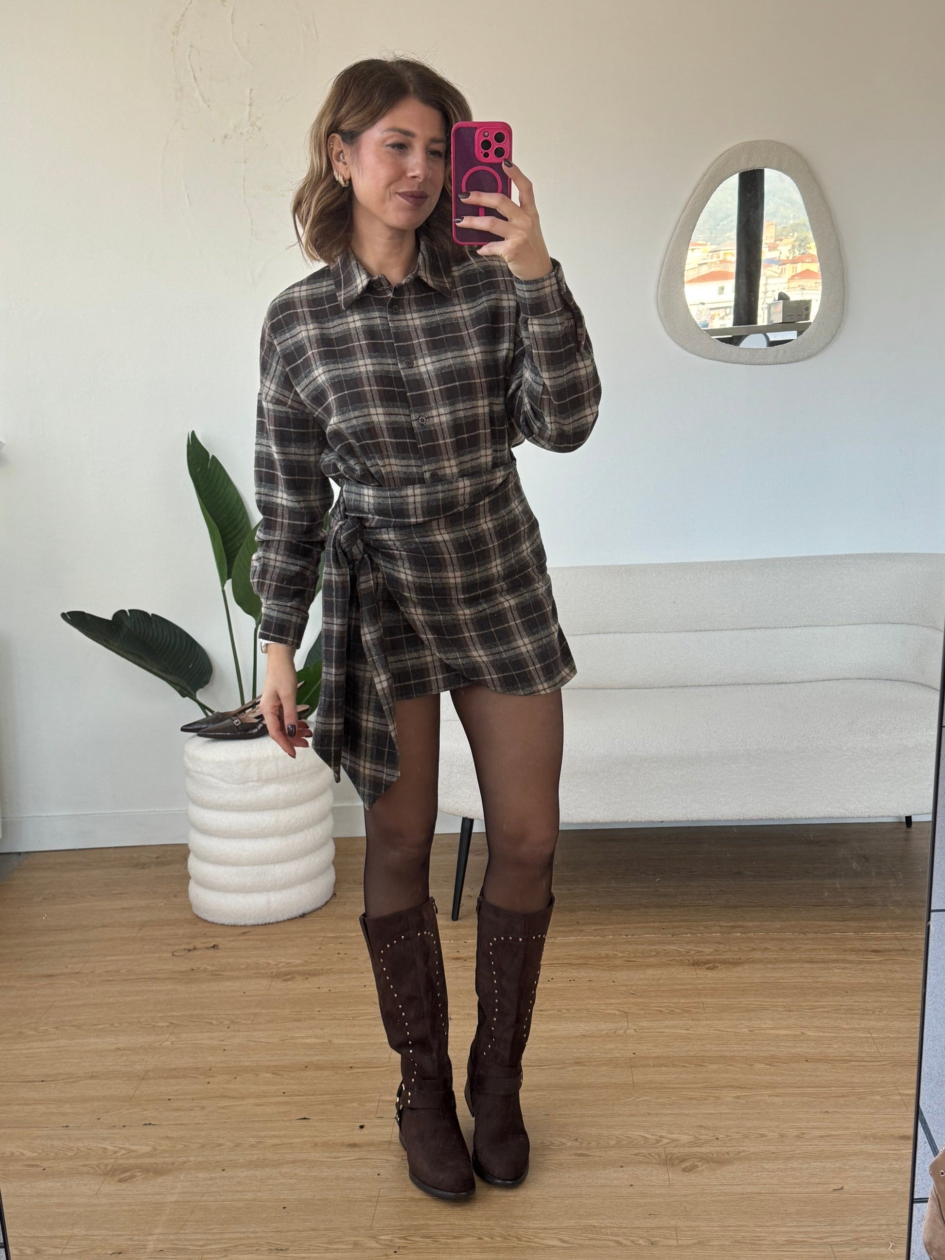 Camicia a quadri in flanella completo Elisabeth