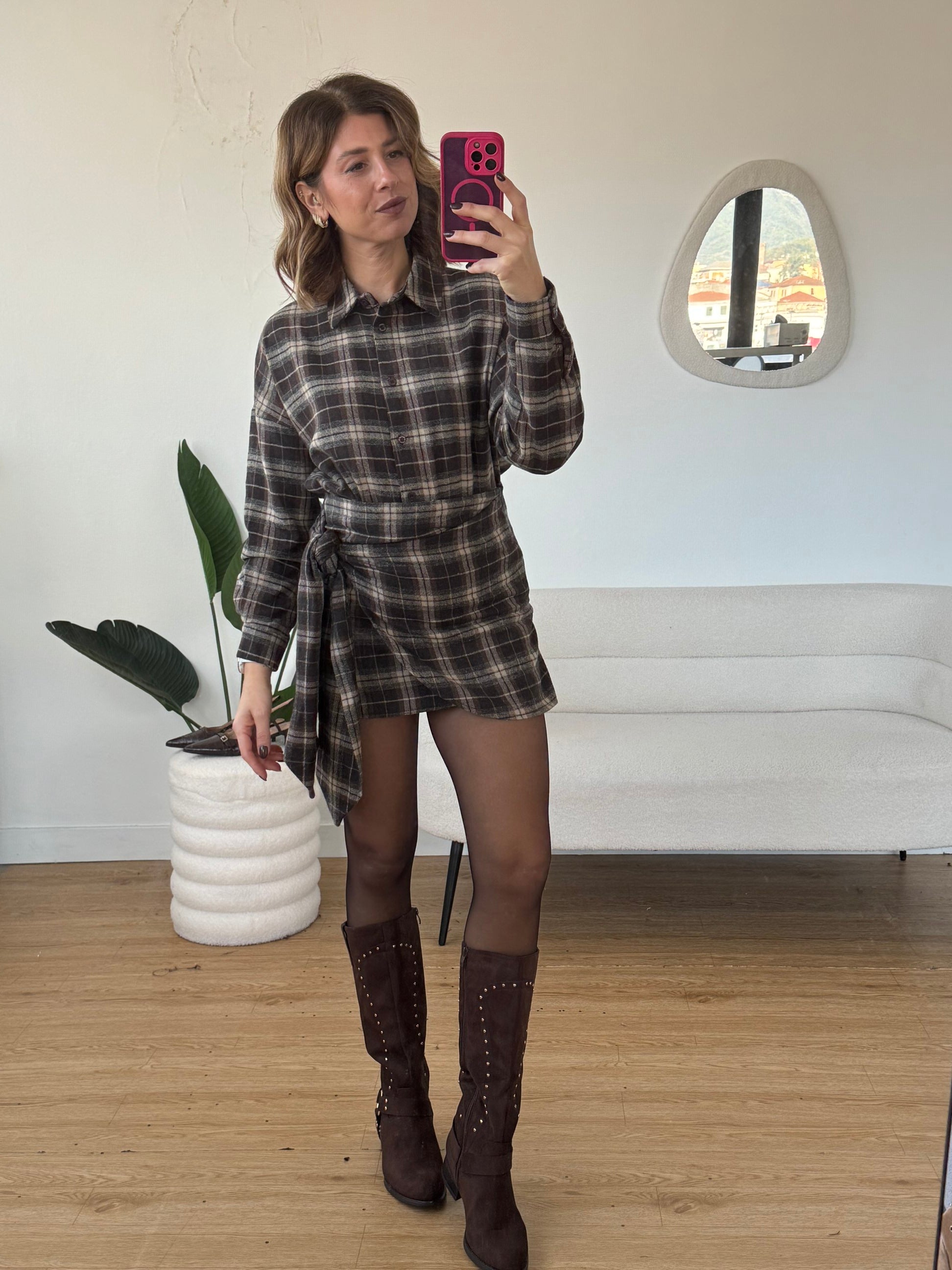 Gonna con coulisse in flanella completo Elisabeth