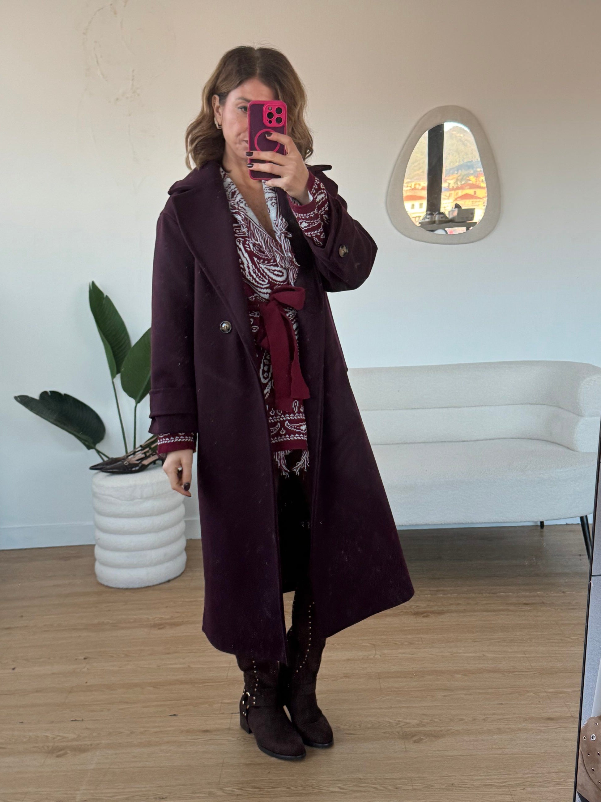 Cappotto lungo dettaglio bottone