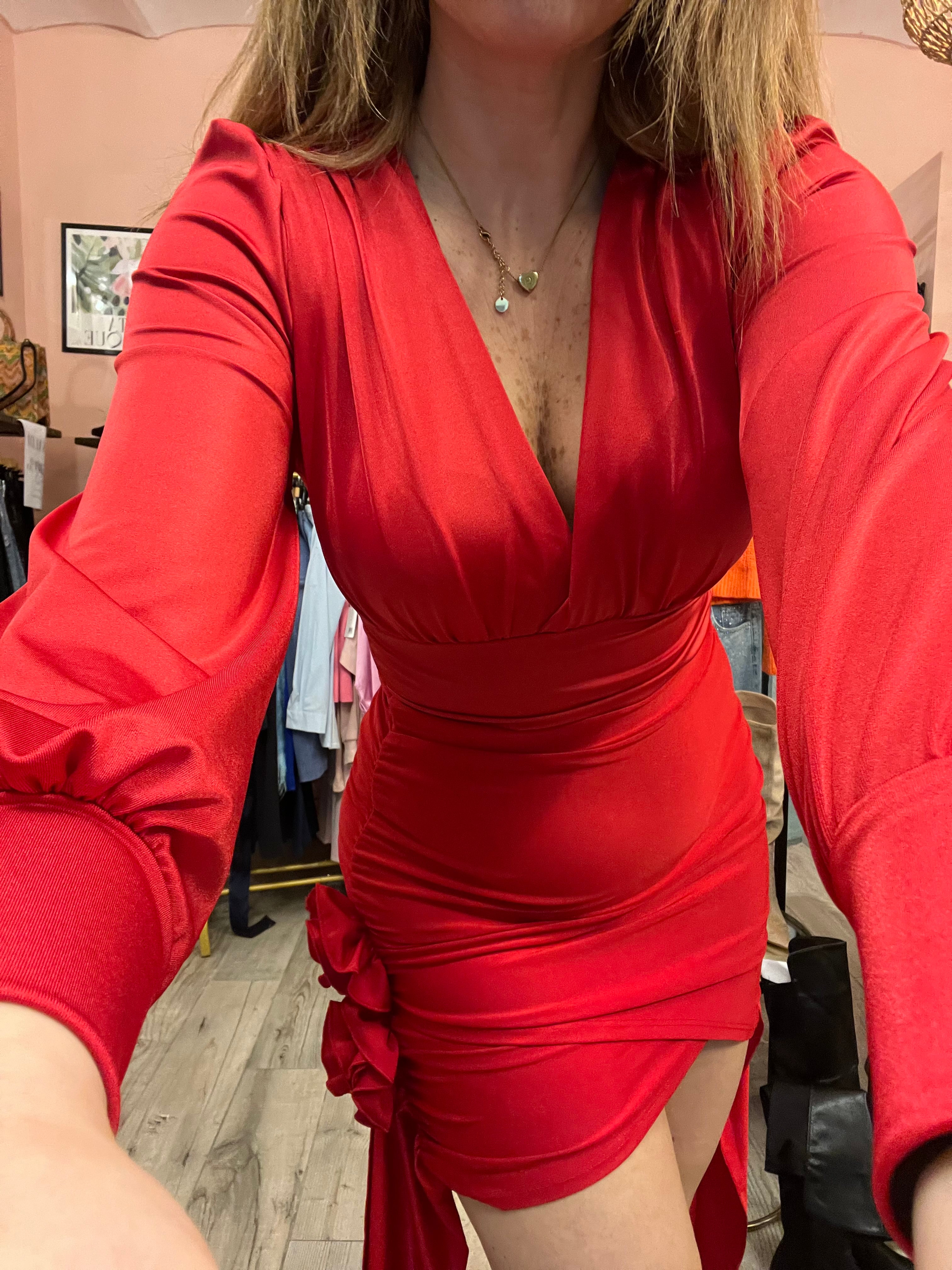 Gonna con applicazioni fiori