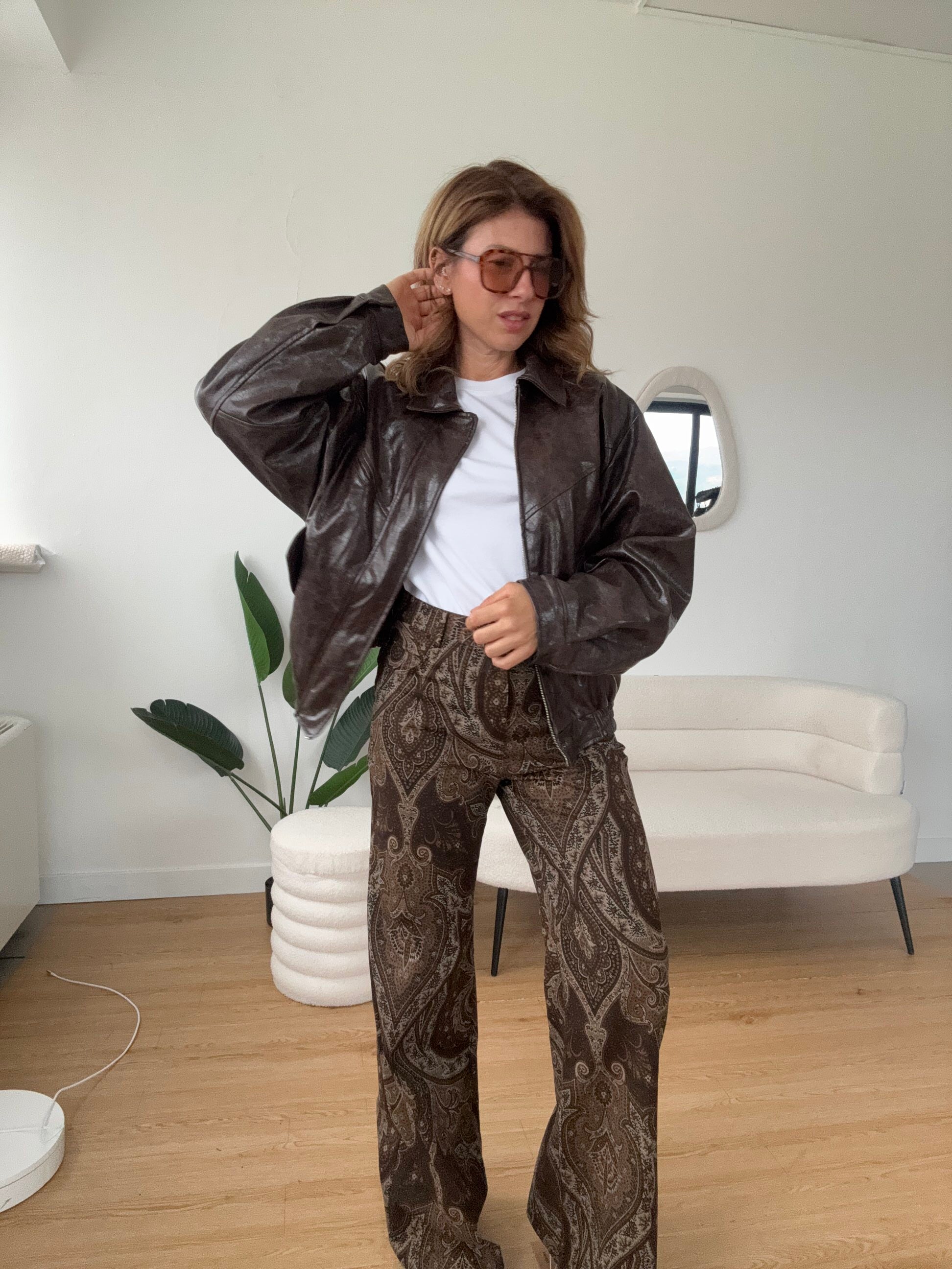 Bomber oversize effetto vintage by Lumina