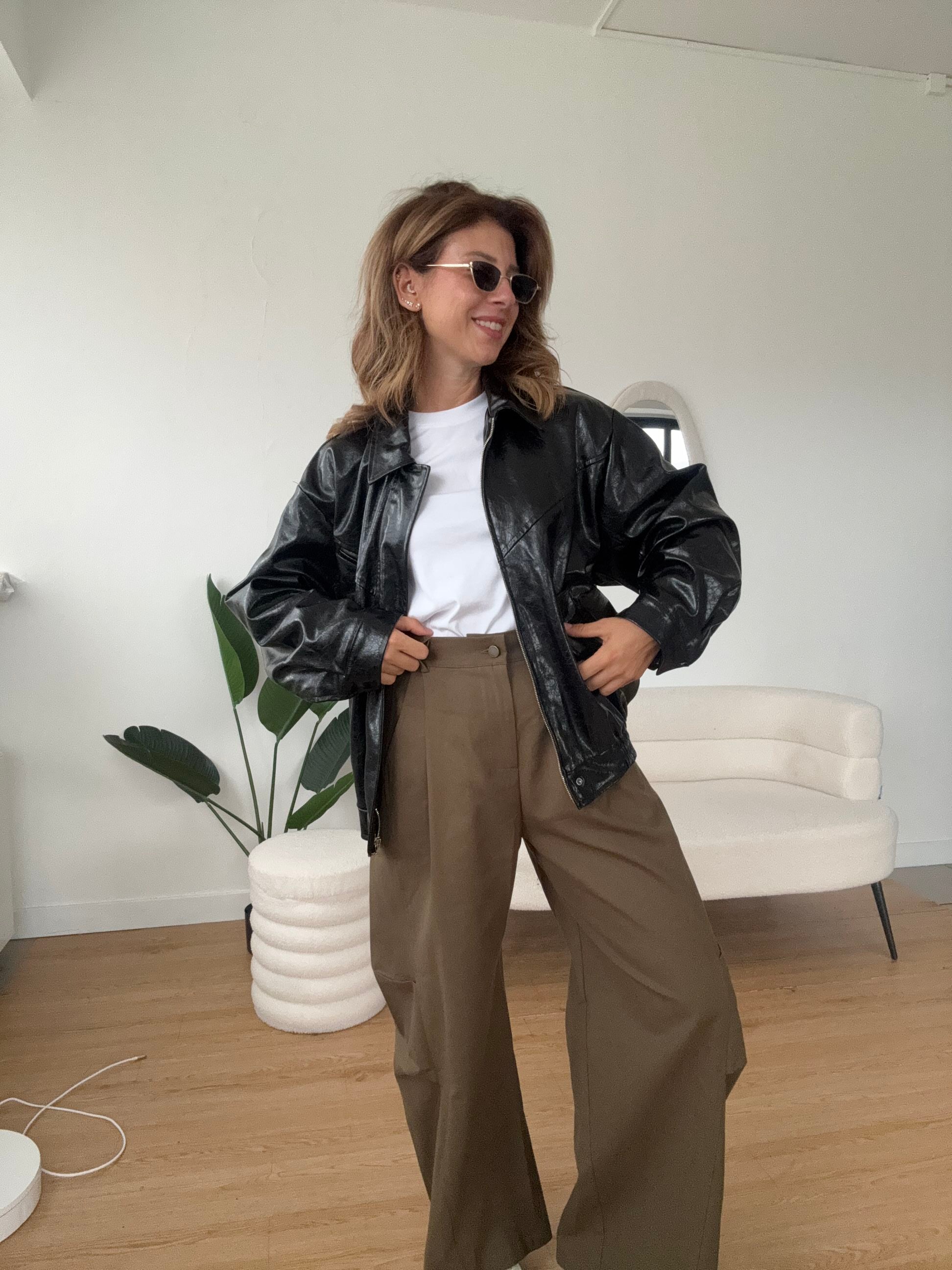 Bomber oversize effetto vintage by Lumina
