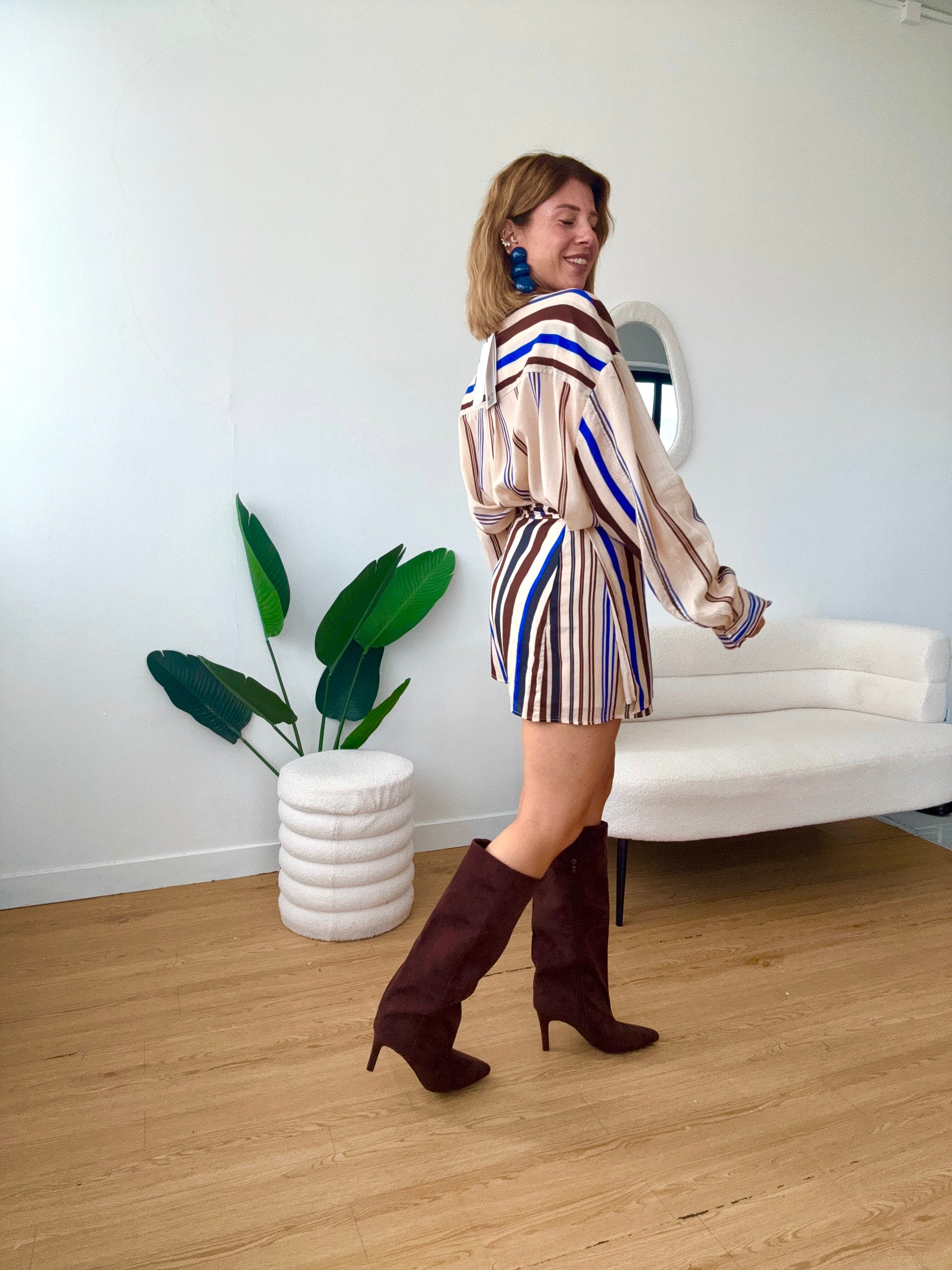 LUMINA- Camicia a righe completo Marzia