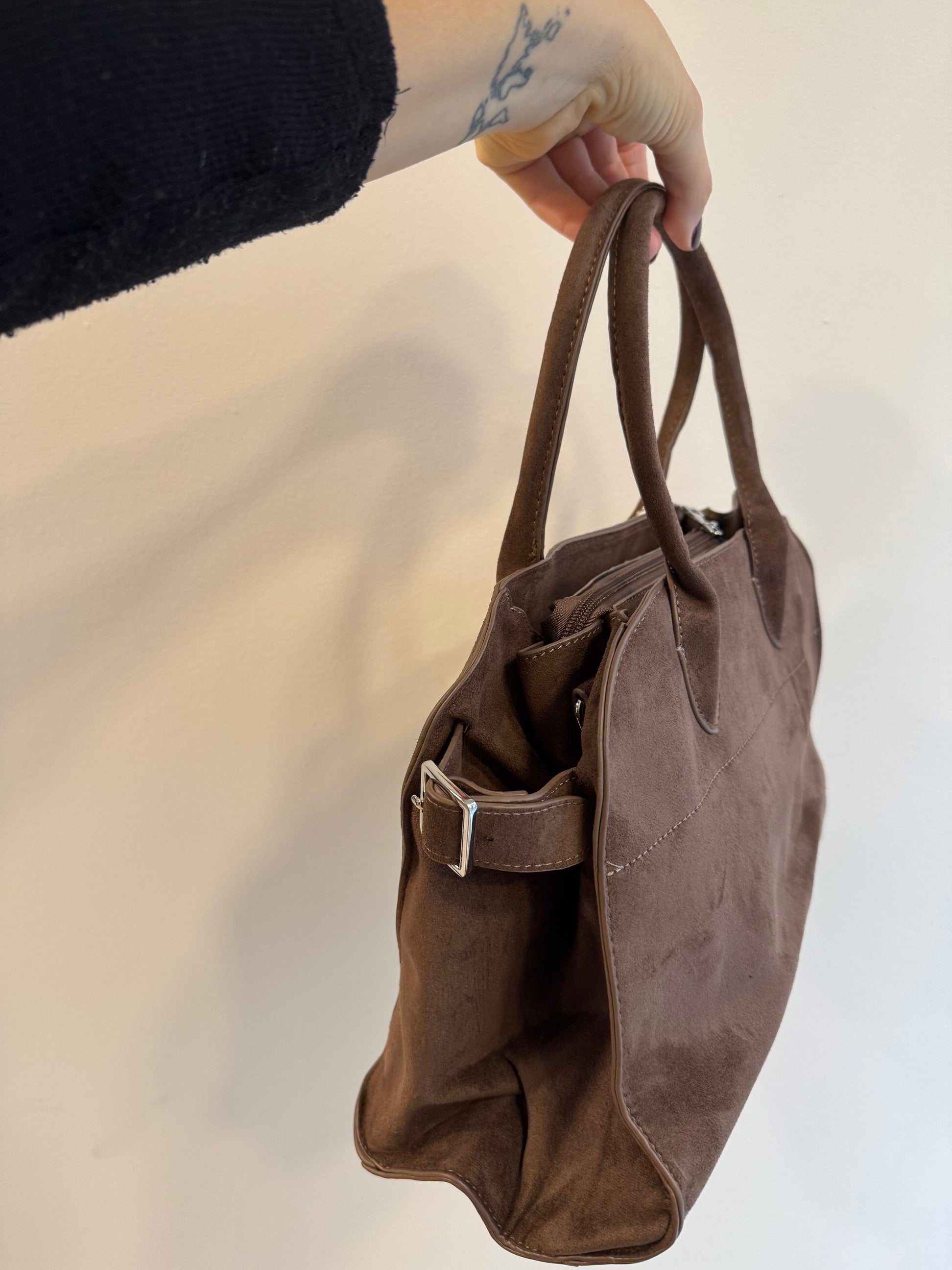 Borsa ecopelle manico rigido