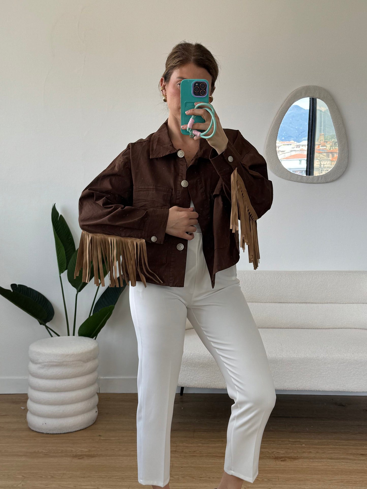 Pantalone a sigaretta bianco
