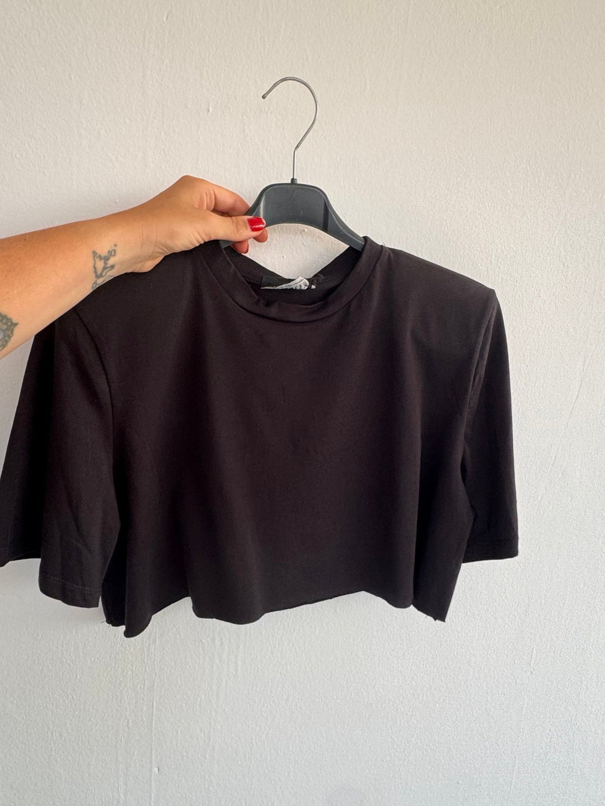 T-Shirt crop con spalline in cotone - G.Glamour