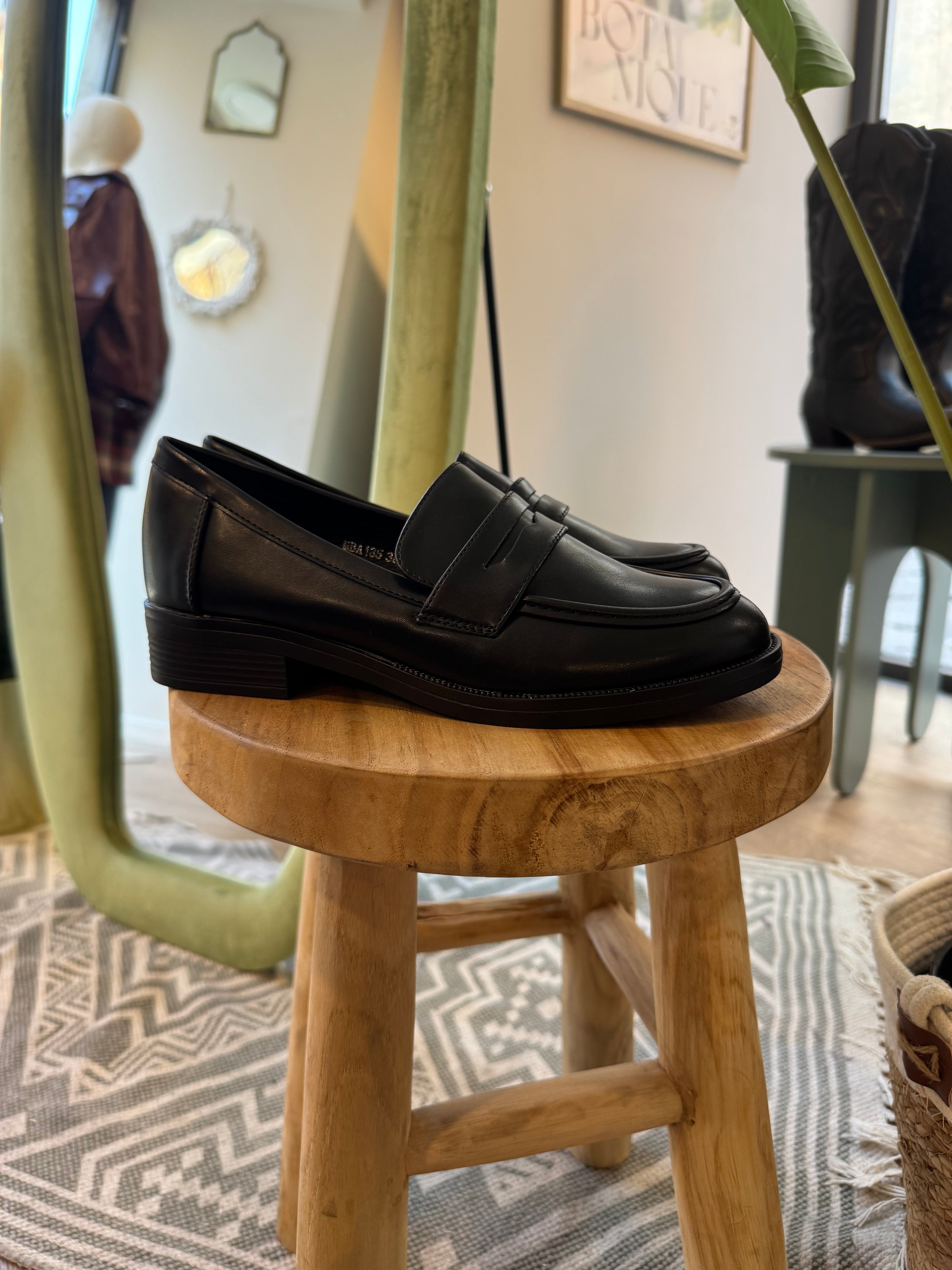 Mocassino ecopelle nero
