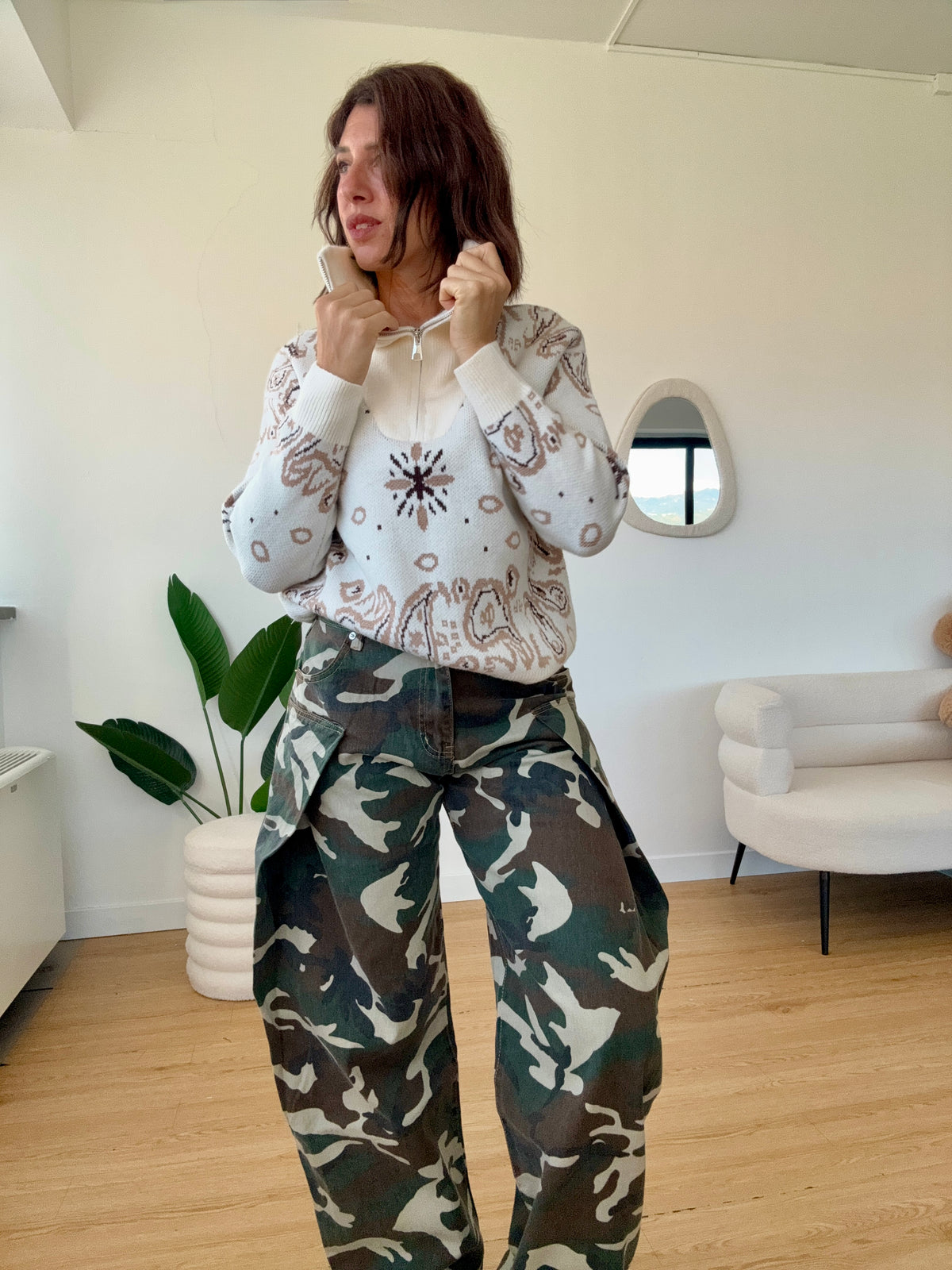 Jeans barrel camouflage