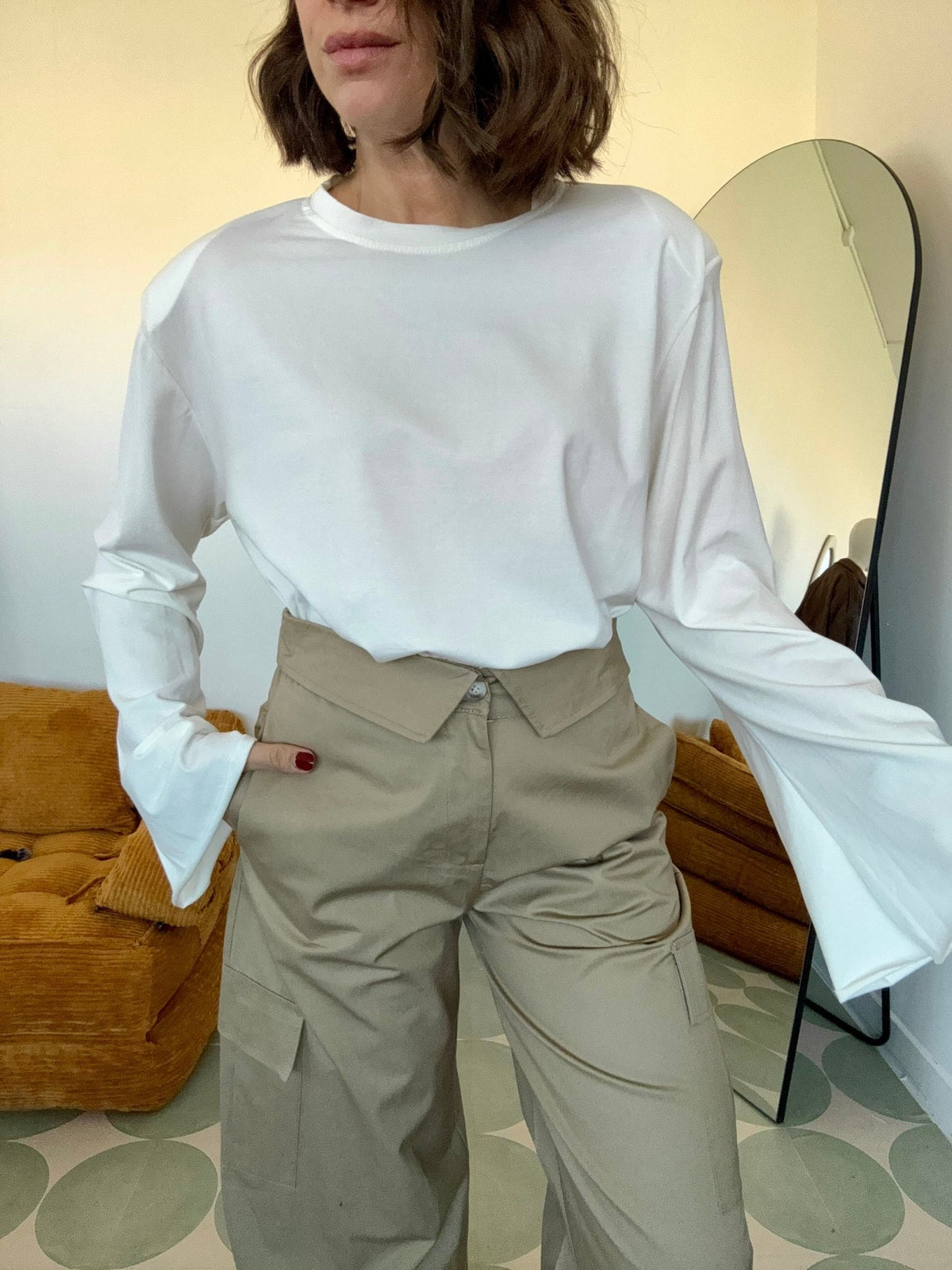 T-shirt con spalline oversize - GGlam