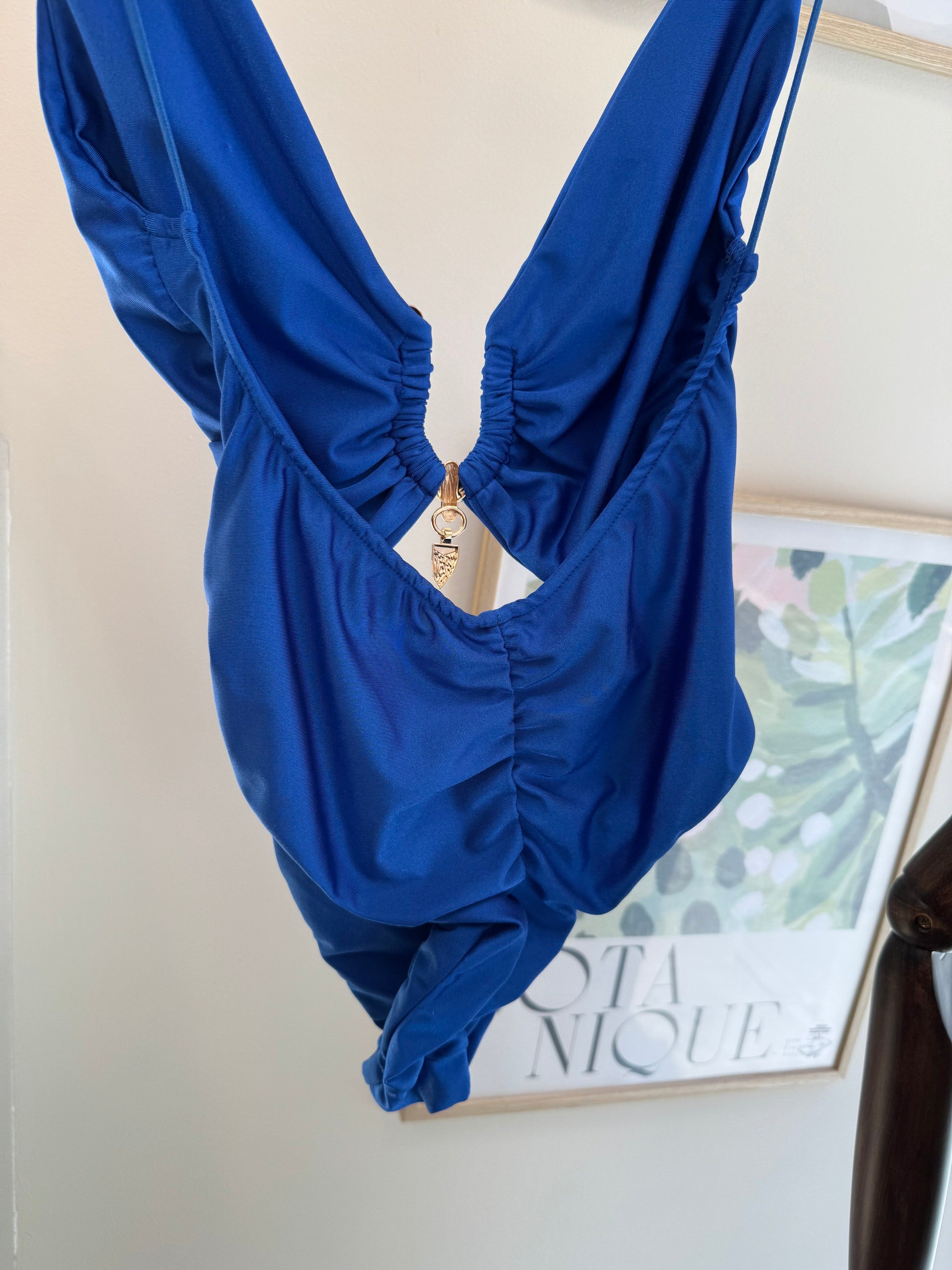 Bikini intero scollato applicazioni oro
