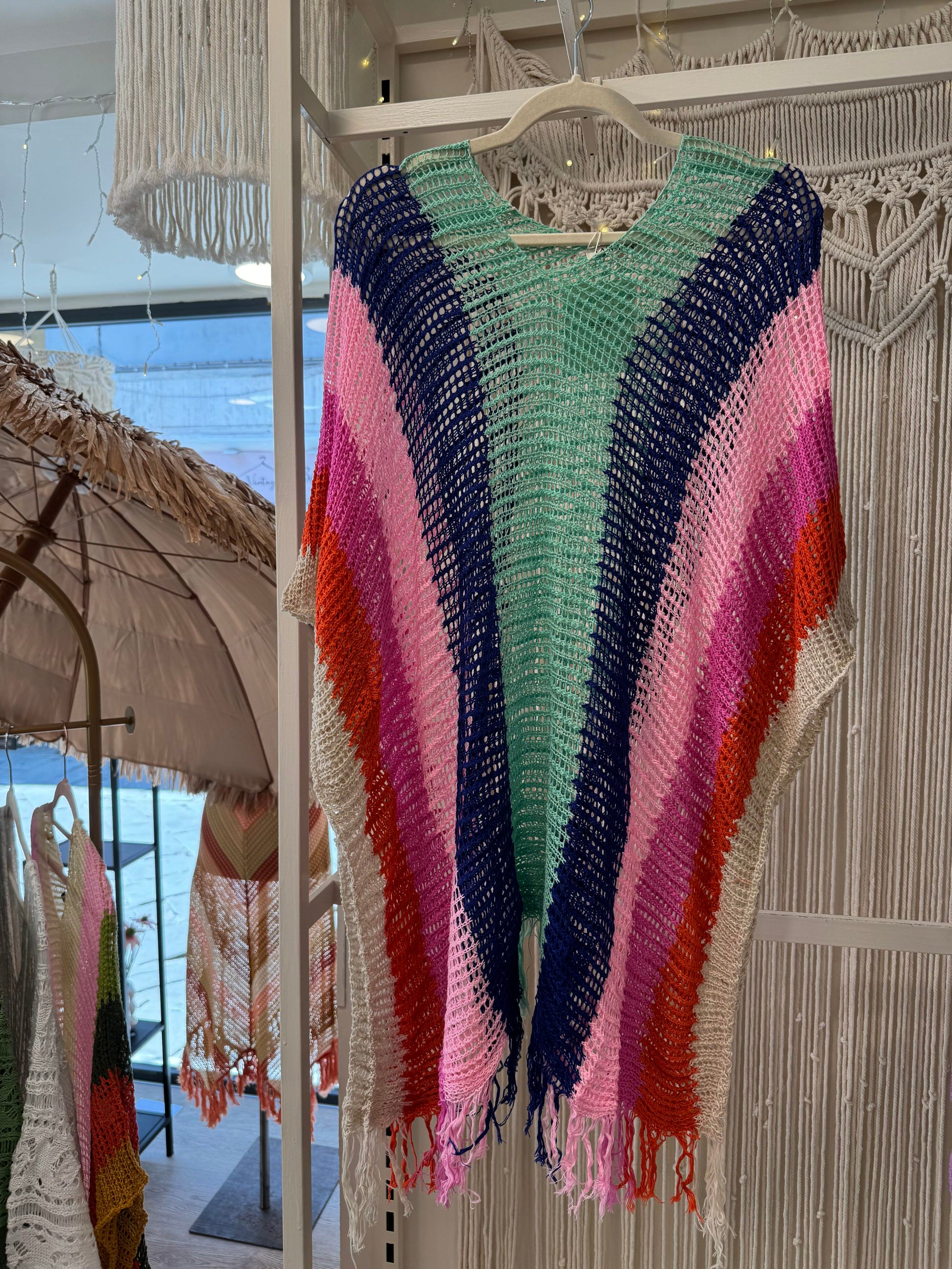 Copricostume poncho multicolor