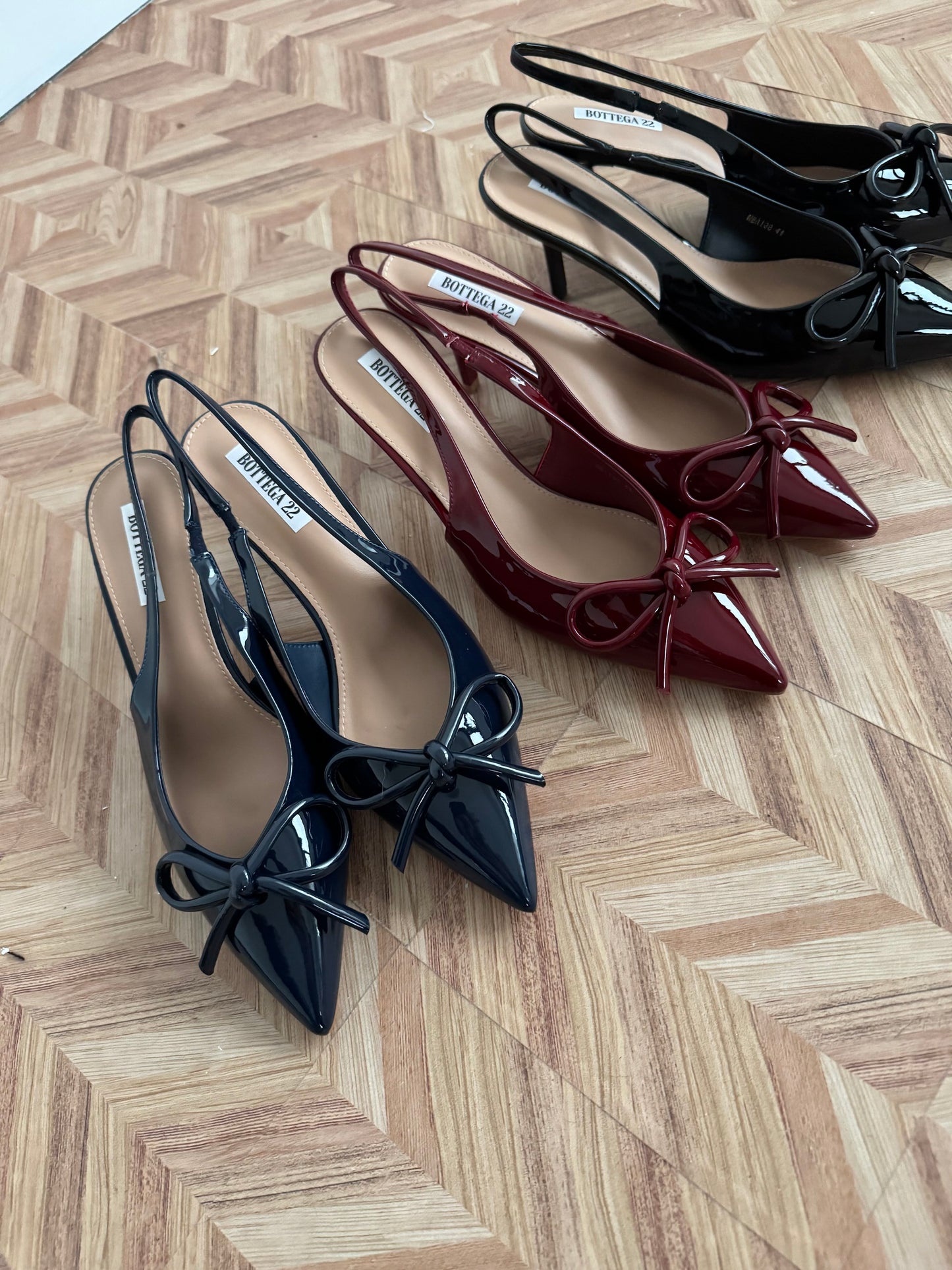 Slingback con fiocco tacco 6