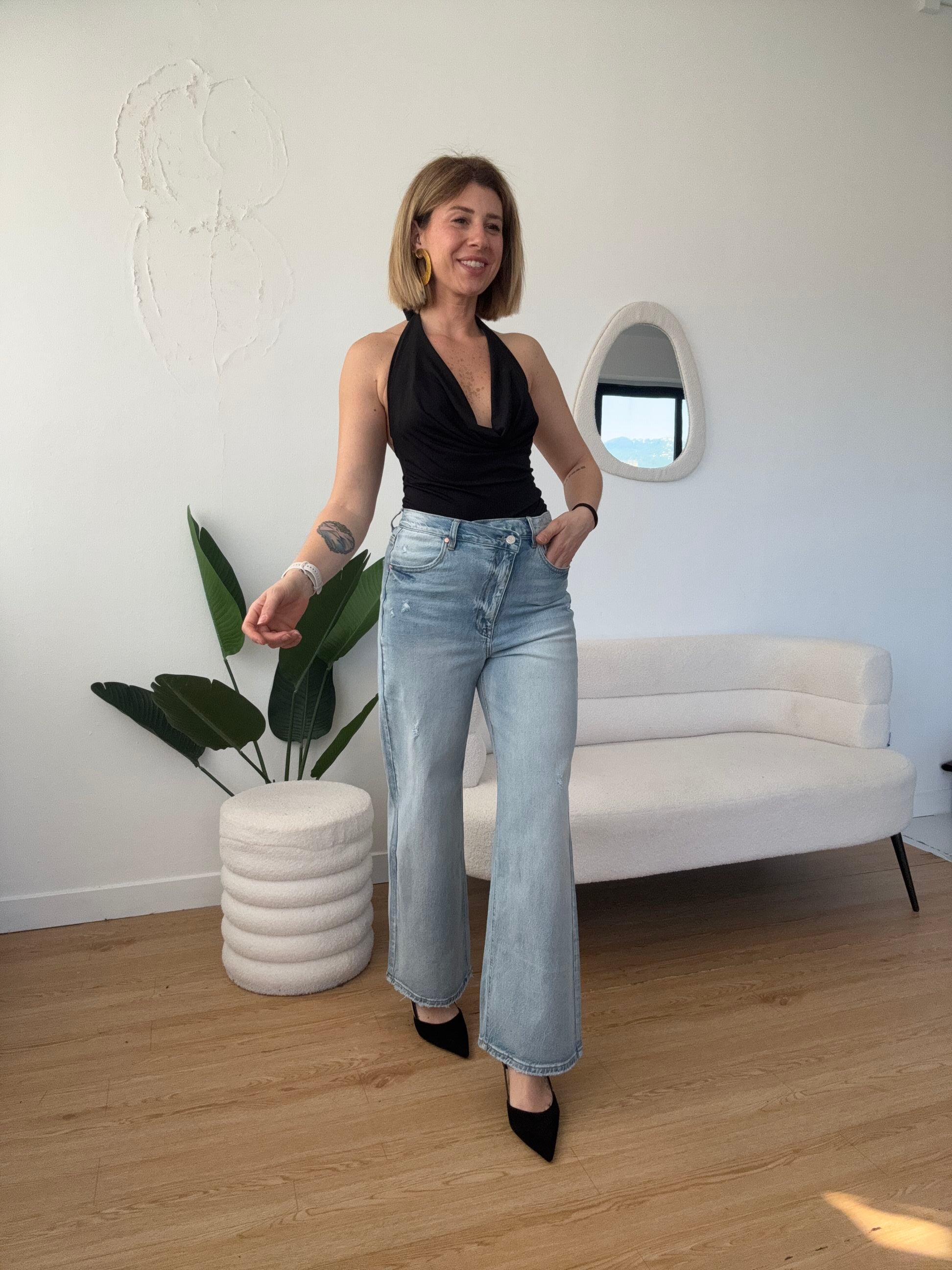 Top scollo morbido scollato