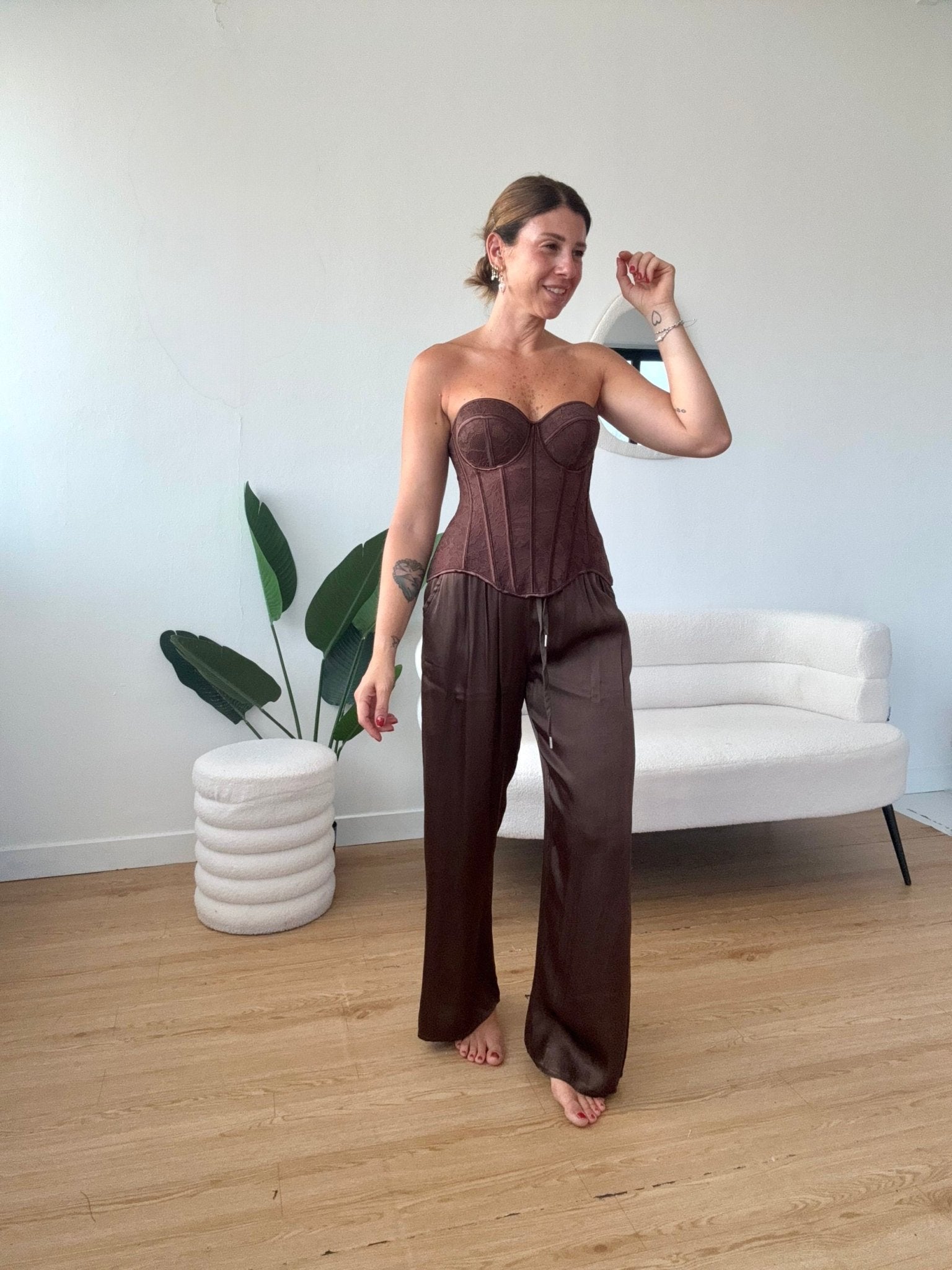 Pantalaccio effetto seta a palazzo new colors - G.Glamour