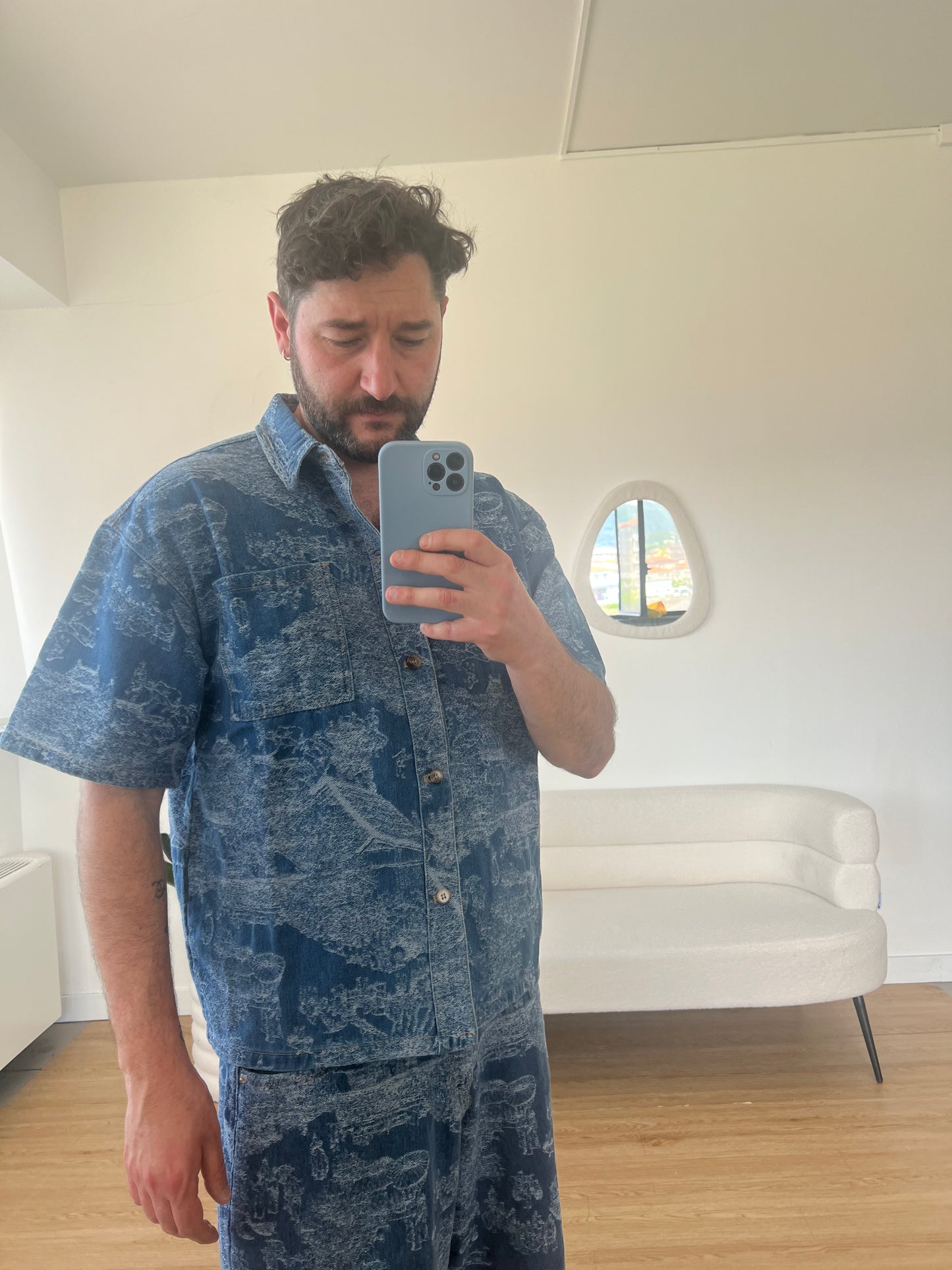 Completo denim bermuda