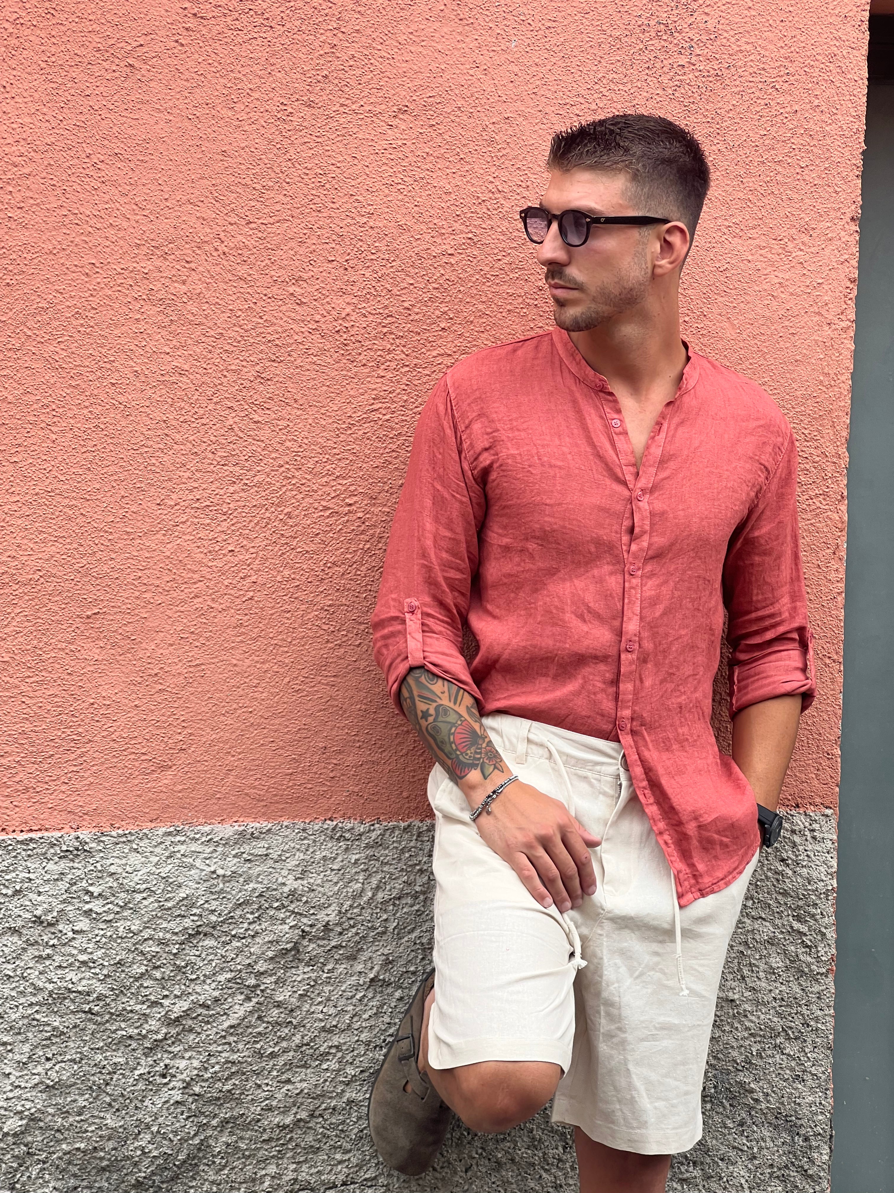 Camicia di lino coreana ruggine