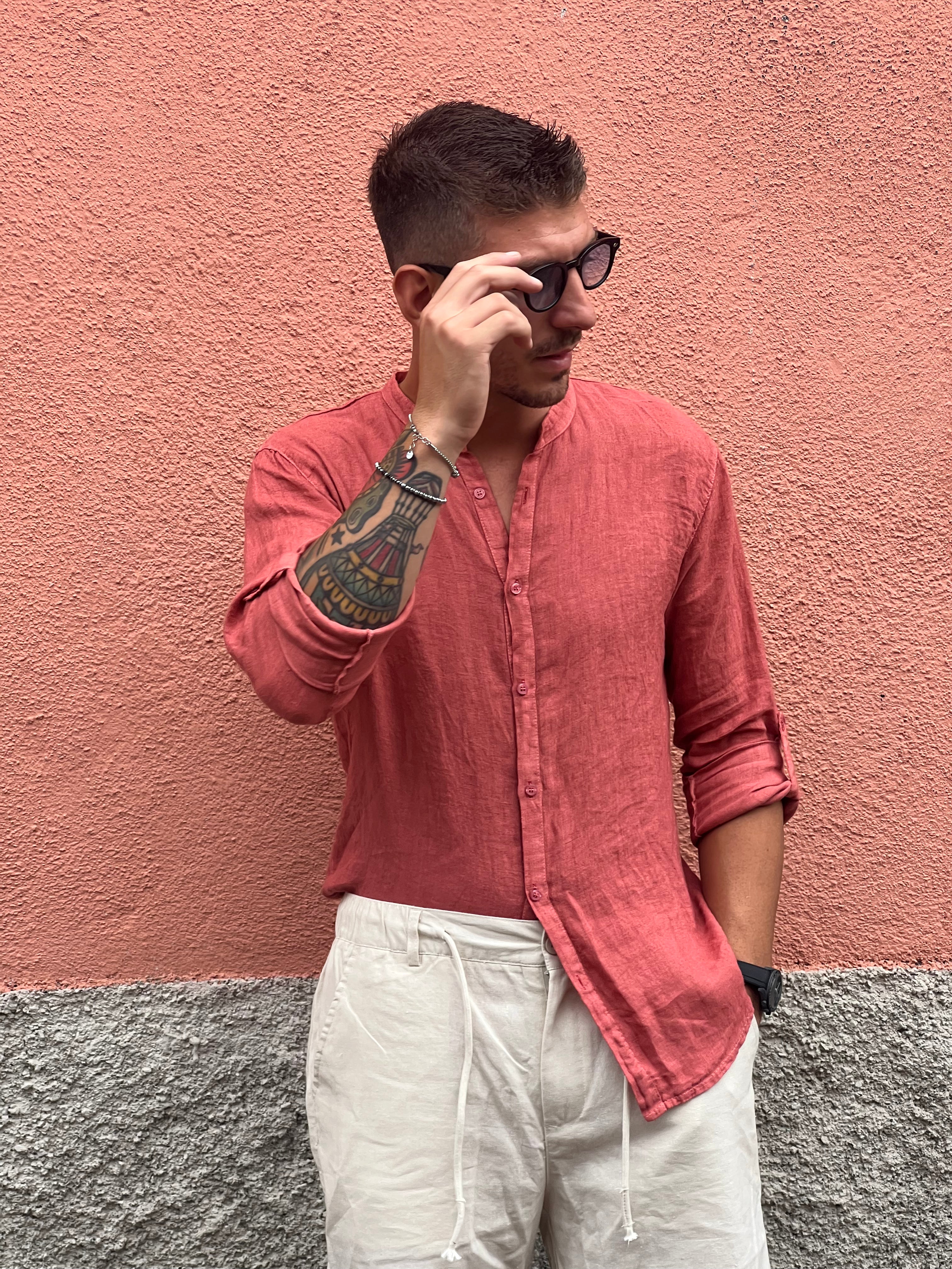 Camicia di lino coreana ruggine