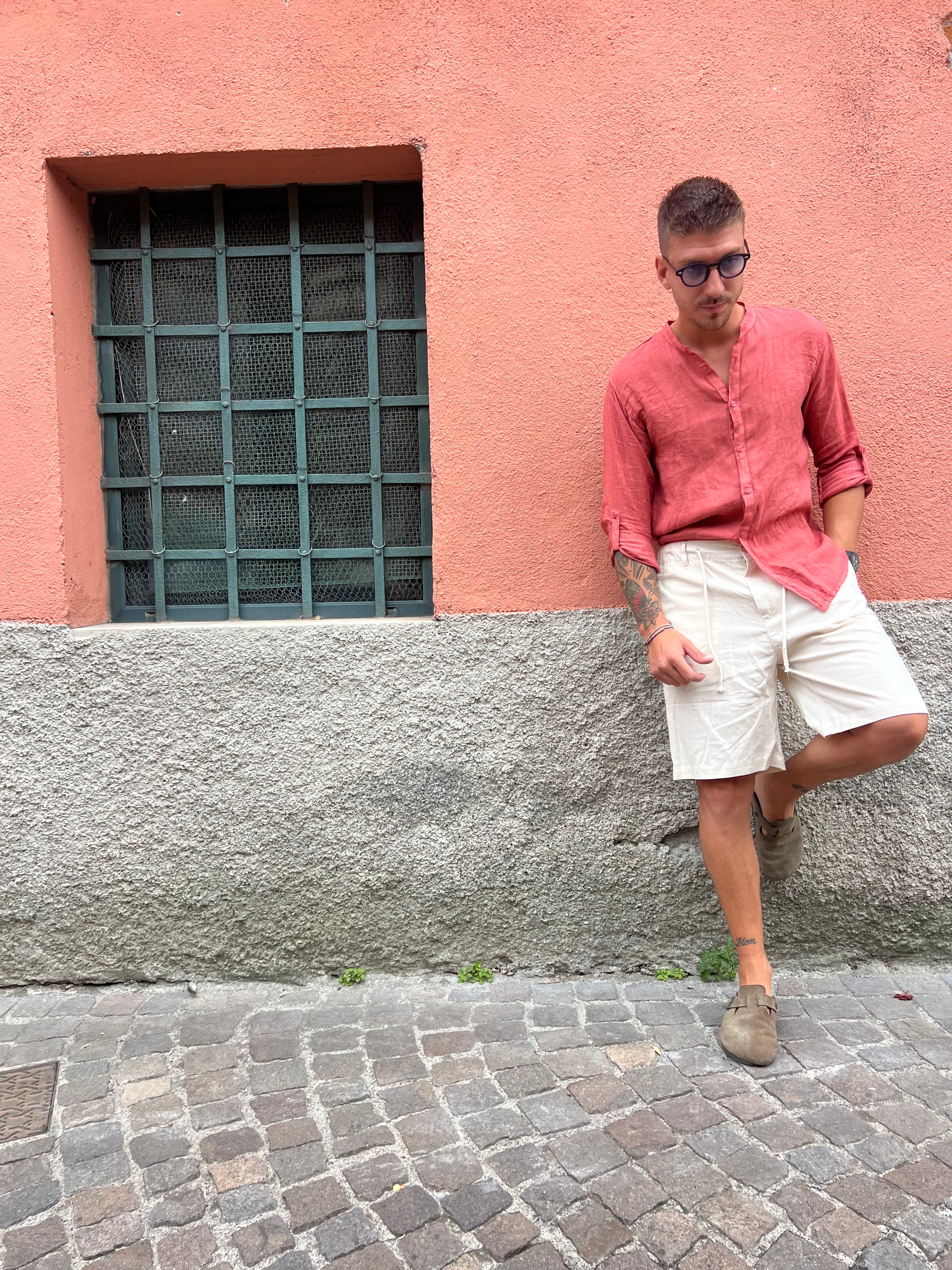 Camicia di lino coreana ruggine