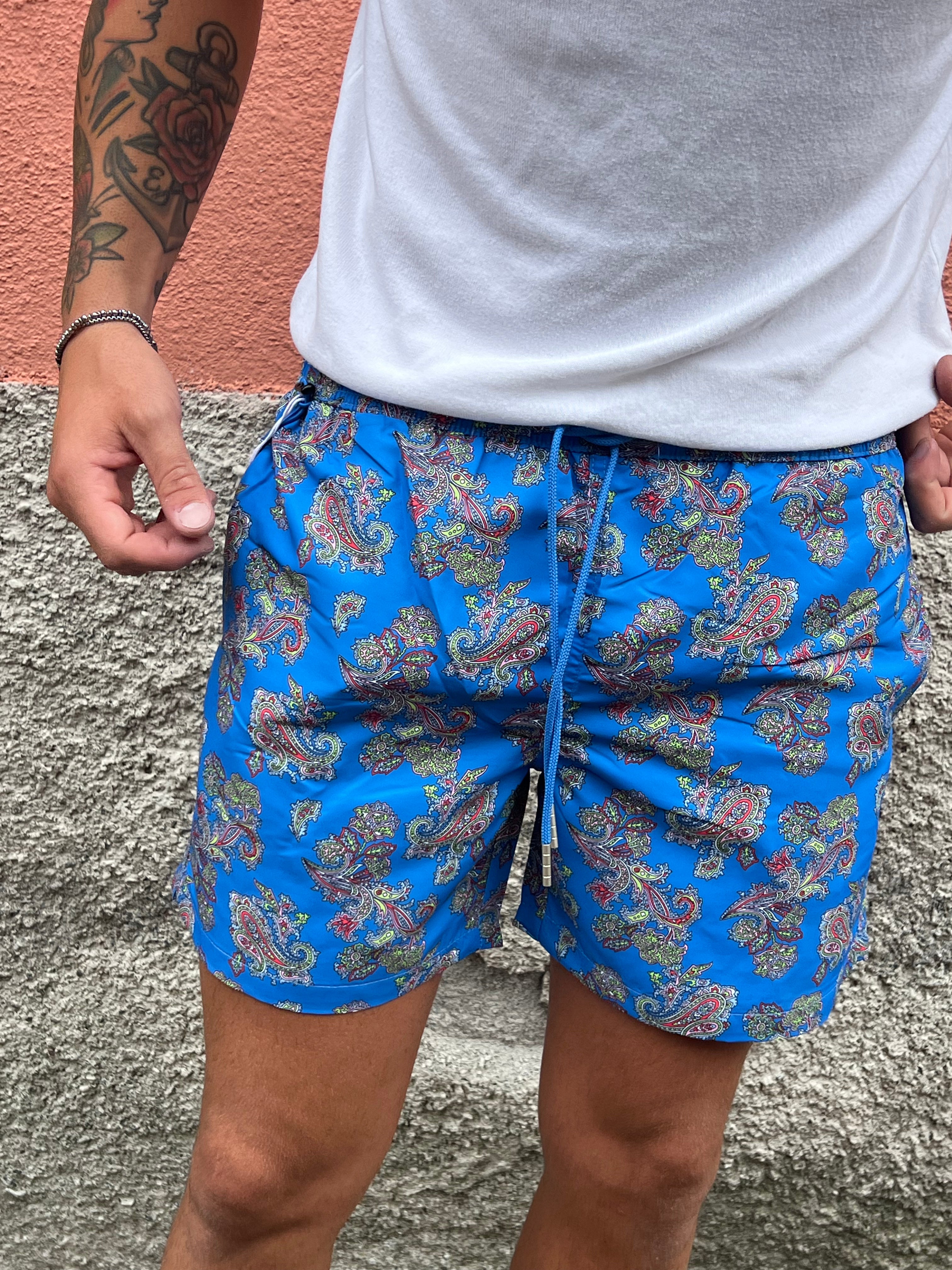Costume shorts cashmere azzurro