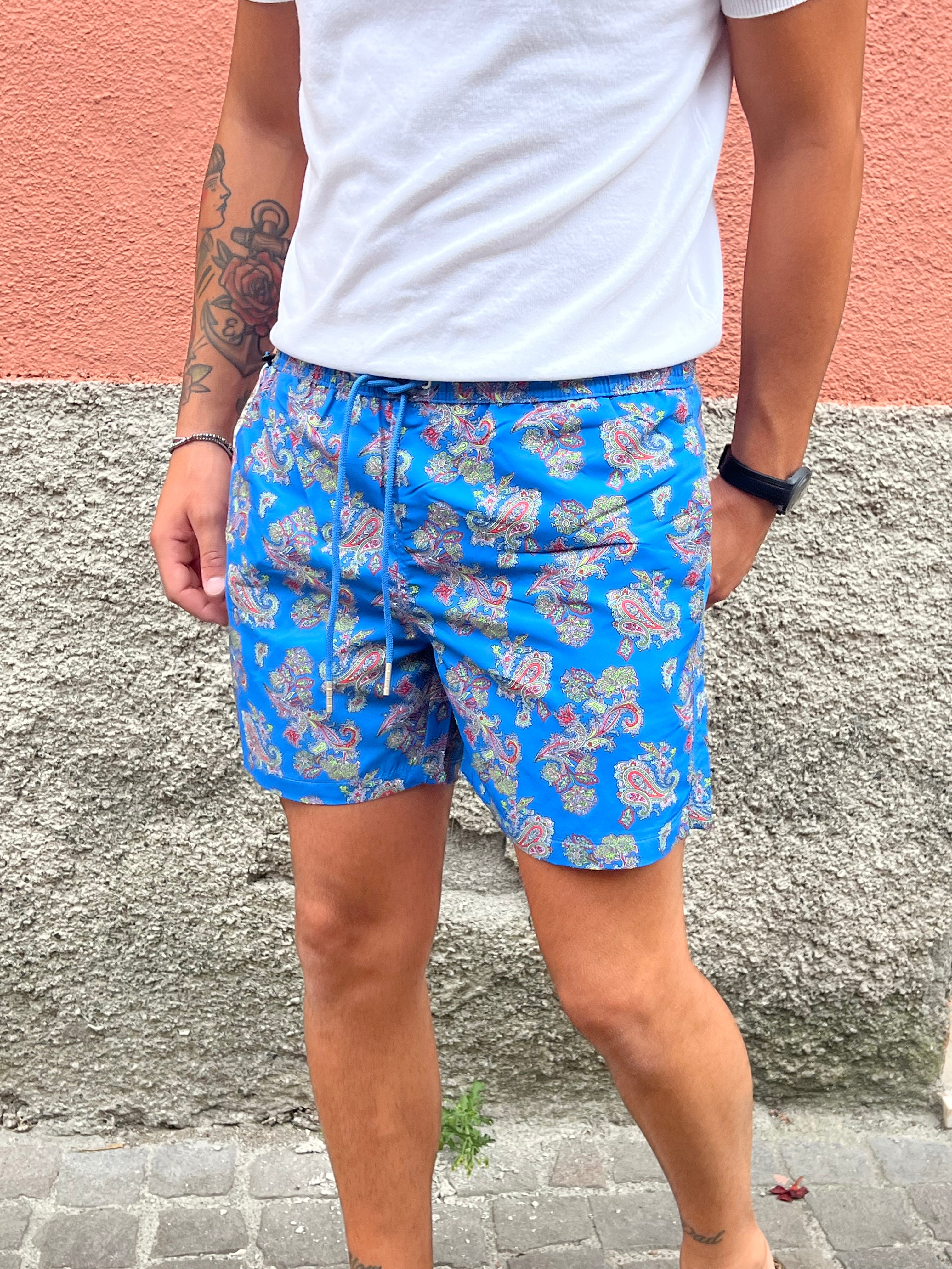 Costume shorts cashmere azzurro