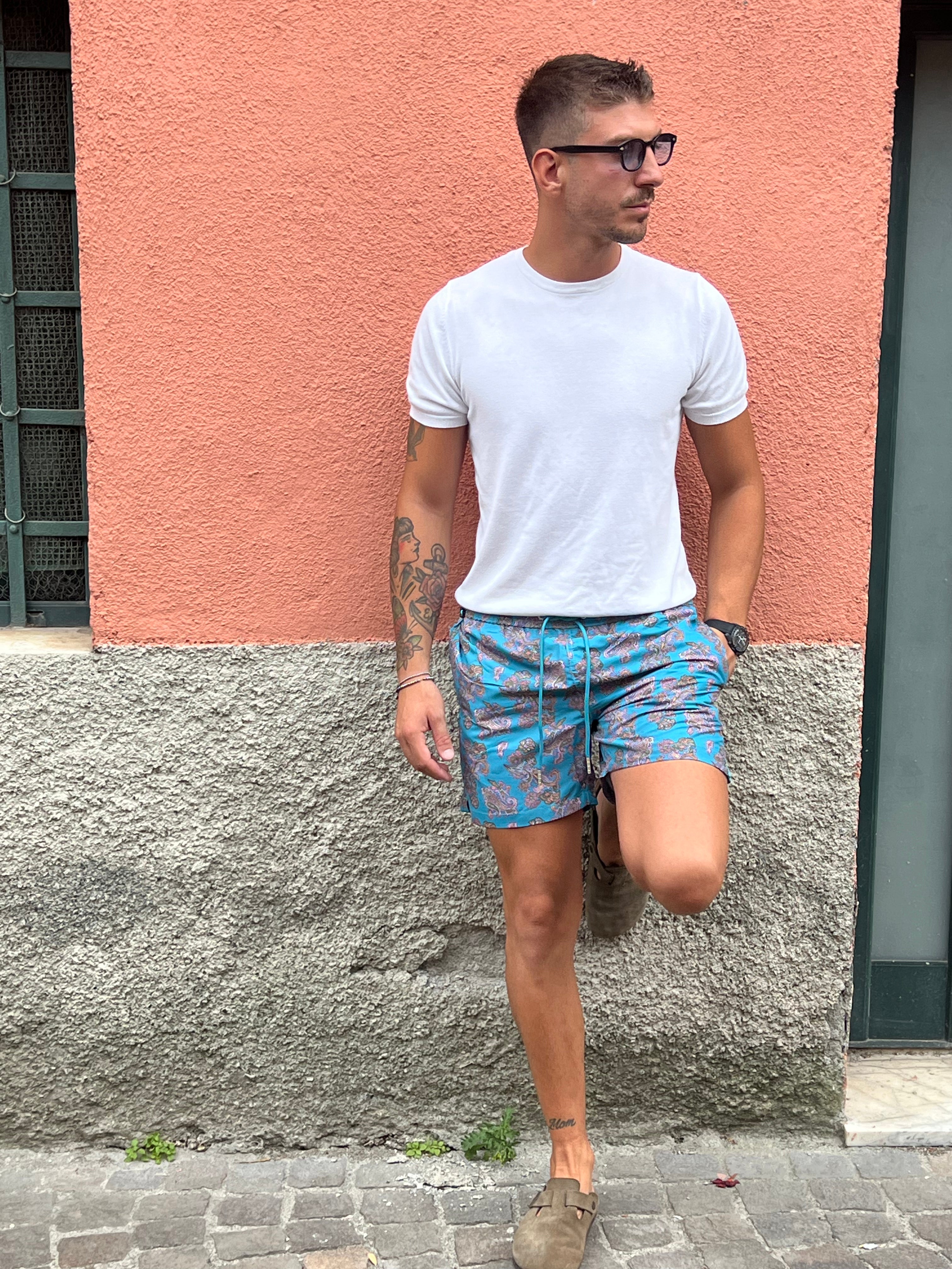 Costume shorts cashmere verde acqua