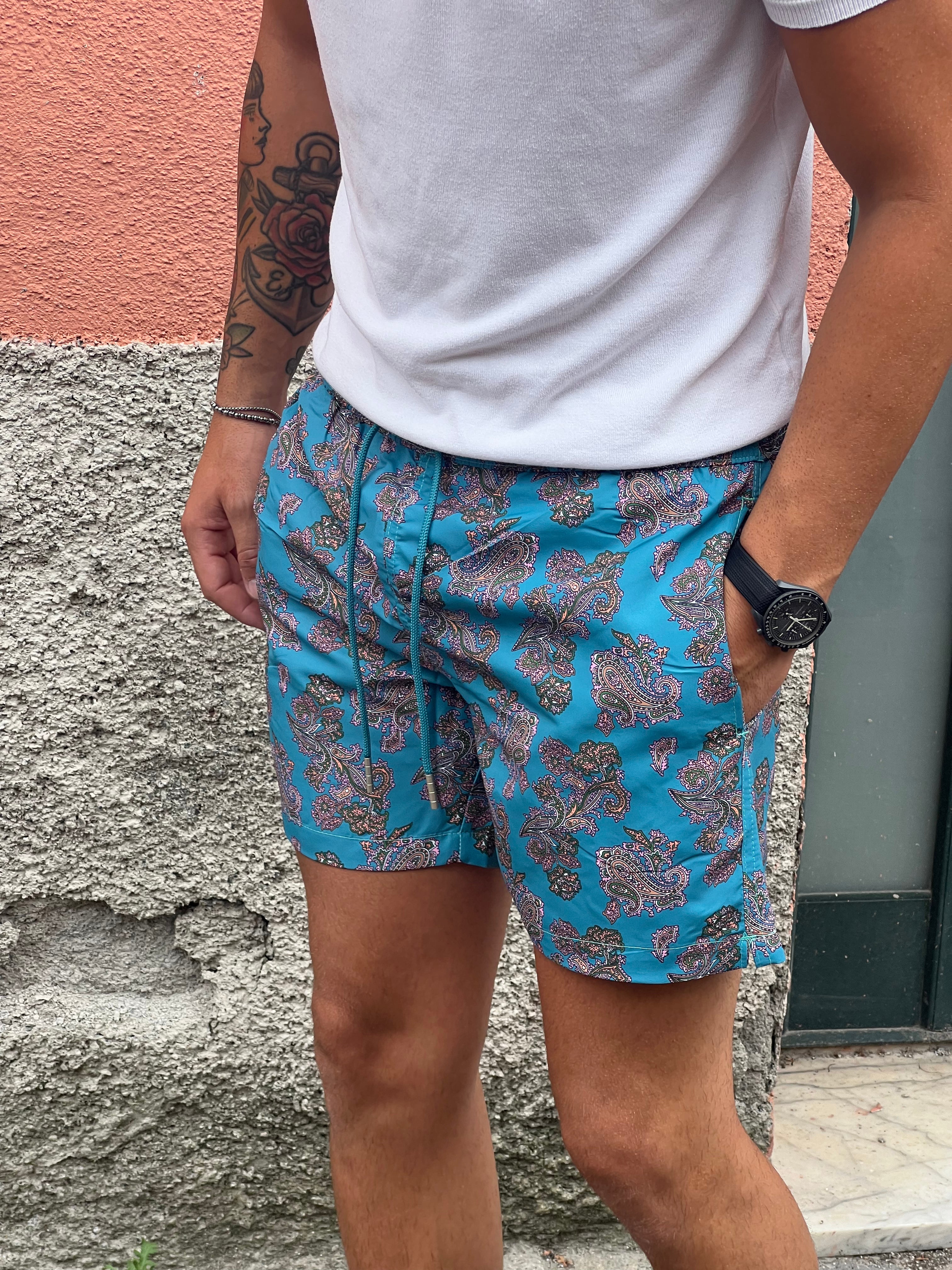 Costume shorts cashmere verde acqua