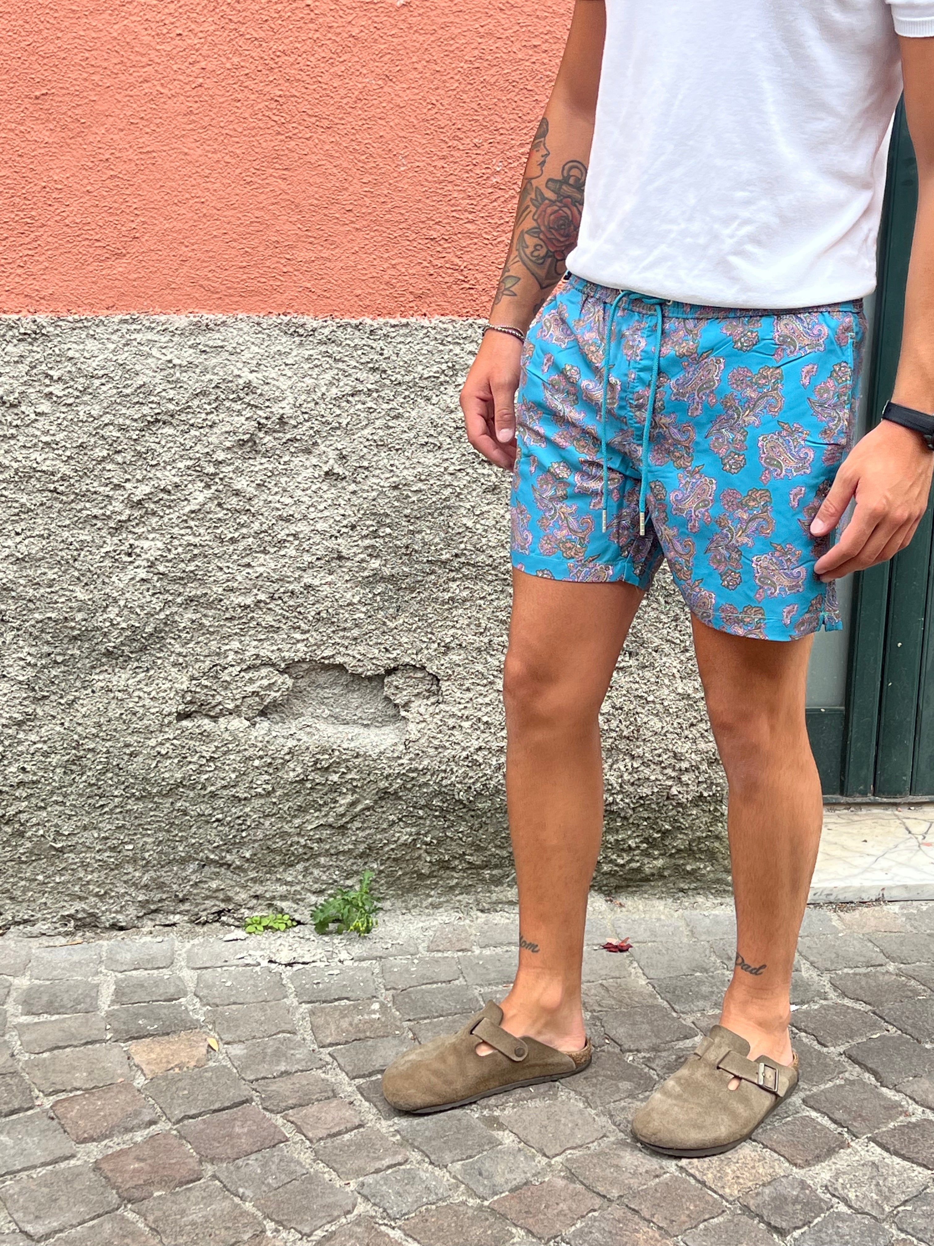 Costume shorts cashmere verde acqua