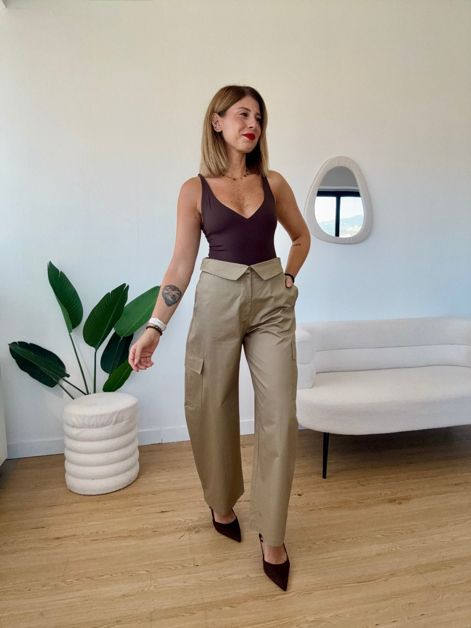 Pantaloni cargo risovoltino in vita - GGlam