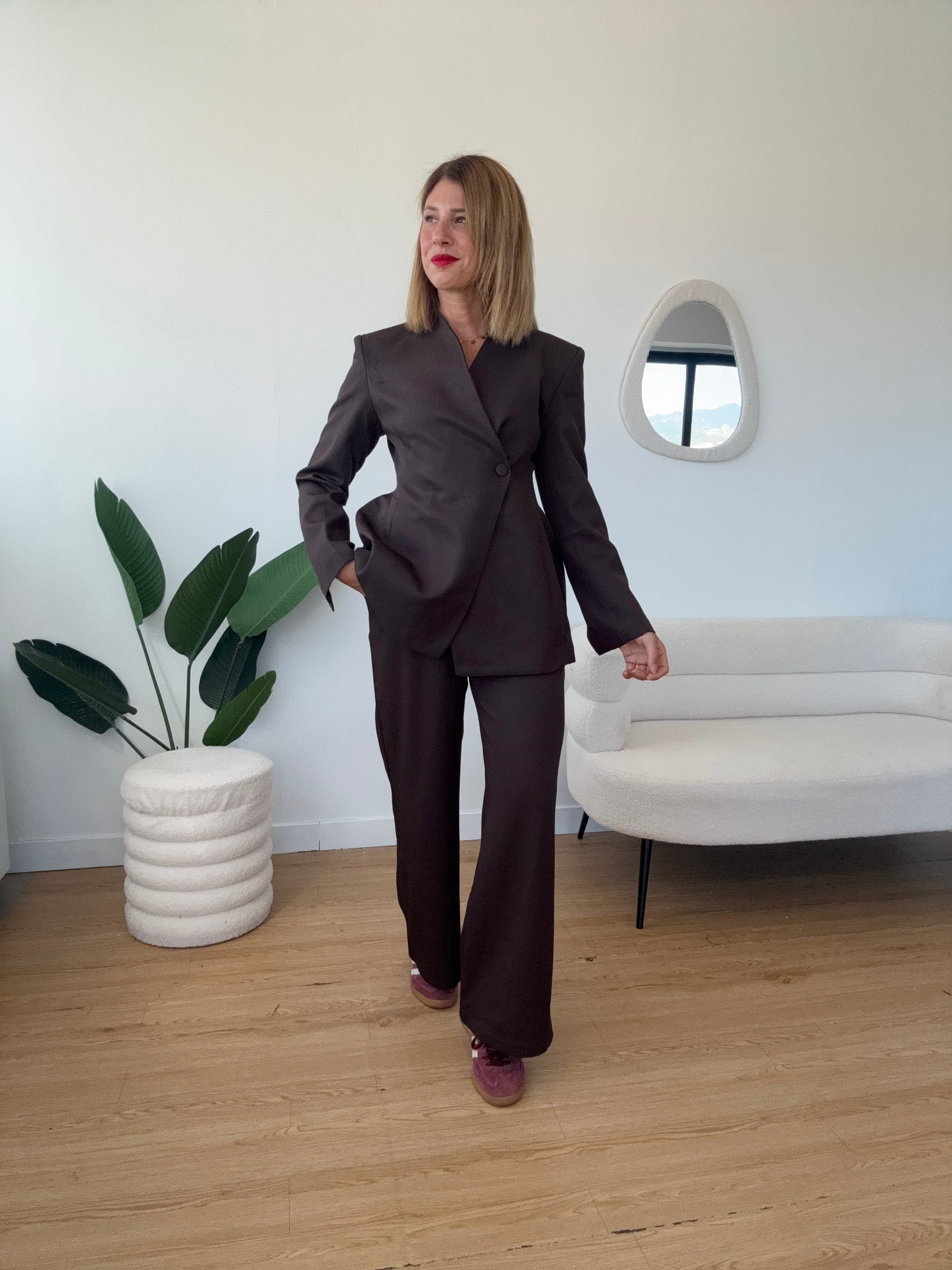 Blazer scollo asimmetrico completo Emma