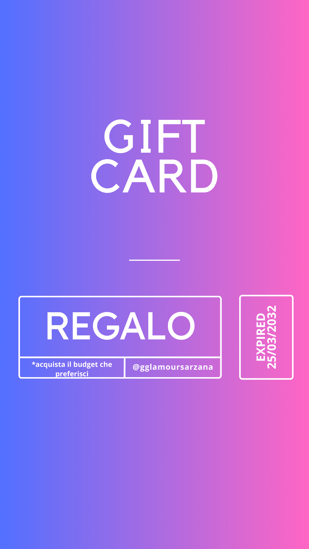 E-Carta regalo - G.Glamour