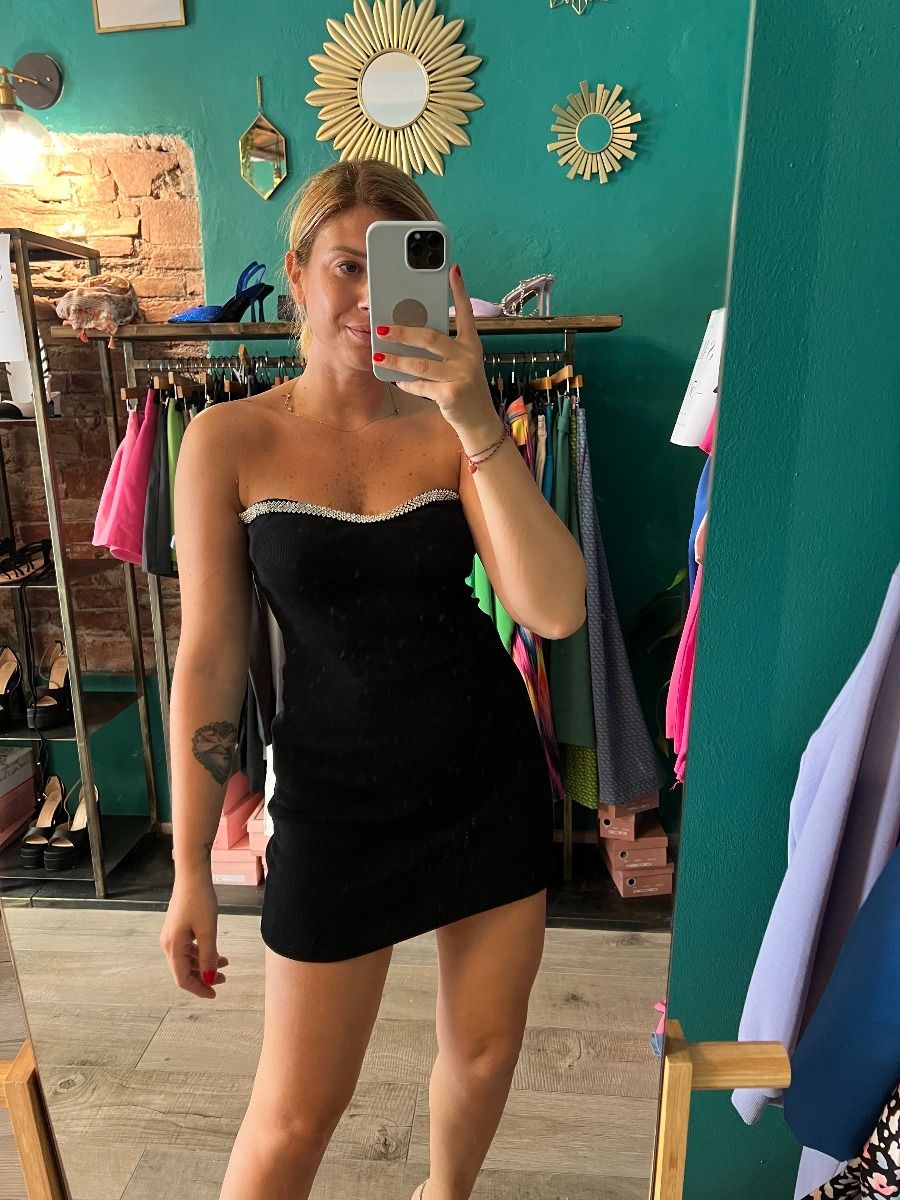 Tubino in maglia con strass