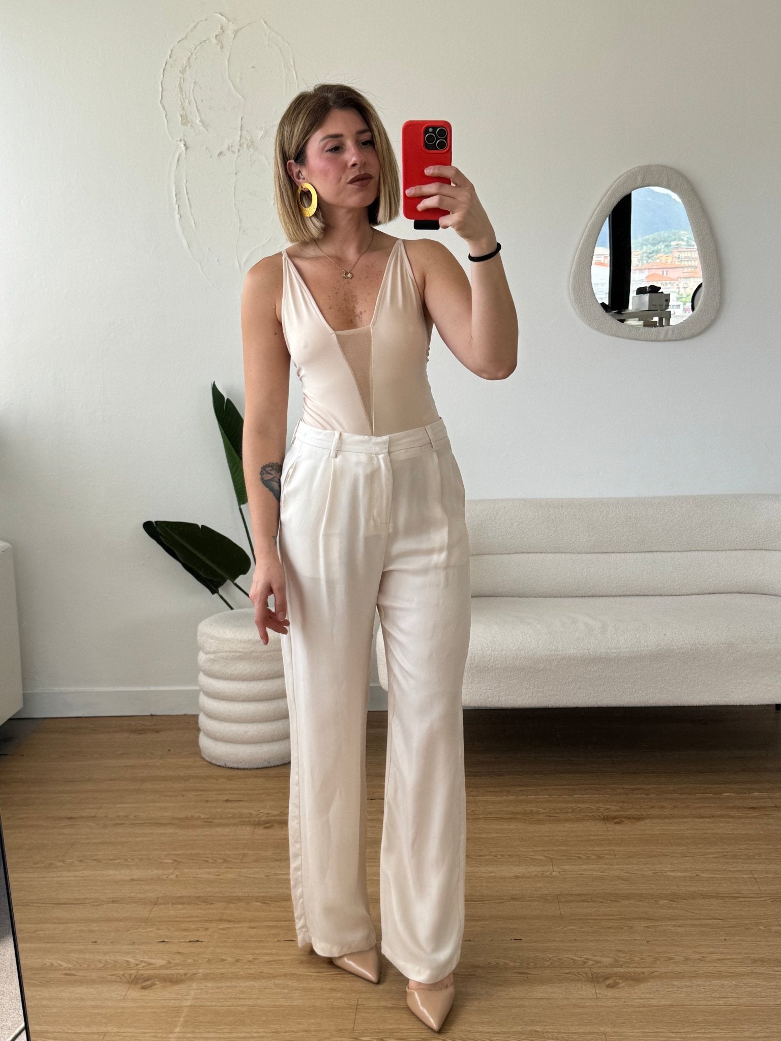 Pantaloni leggeri panna Lumina - G.Glamour