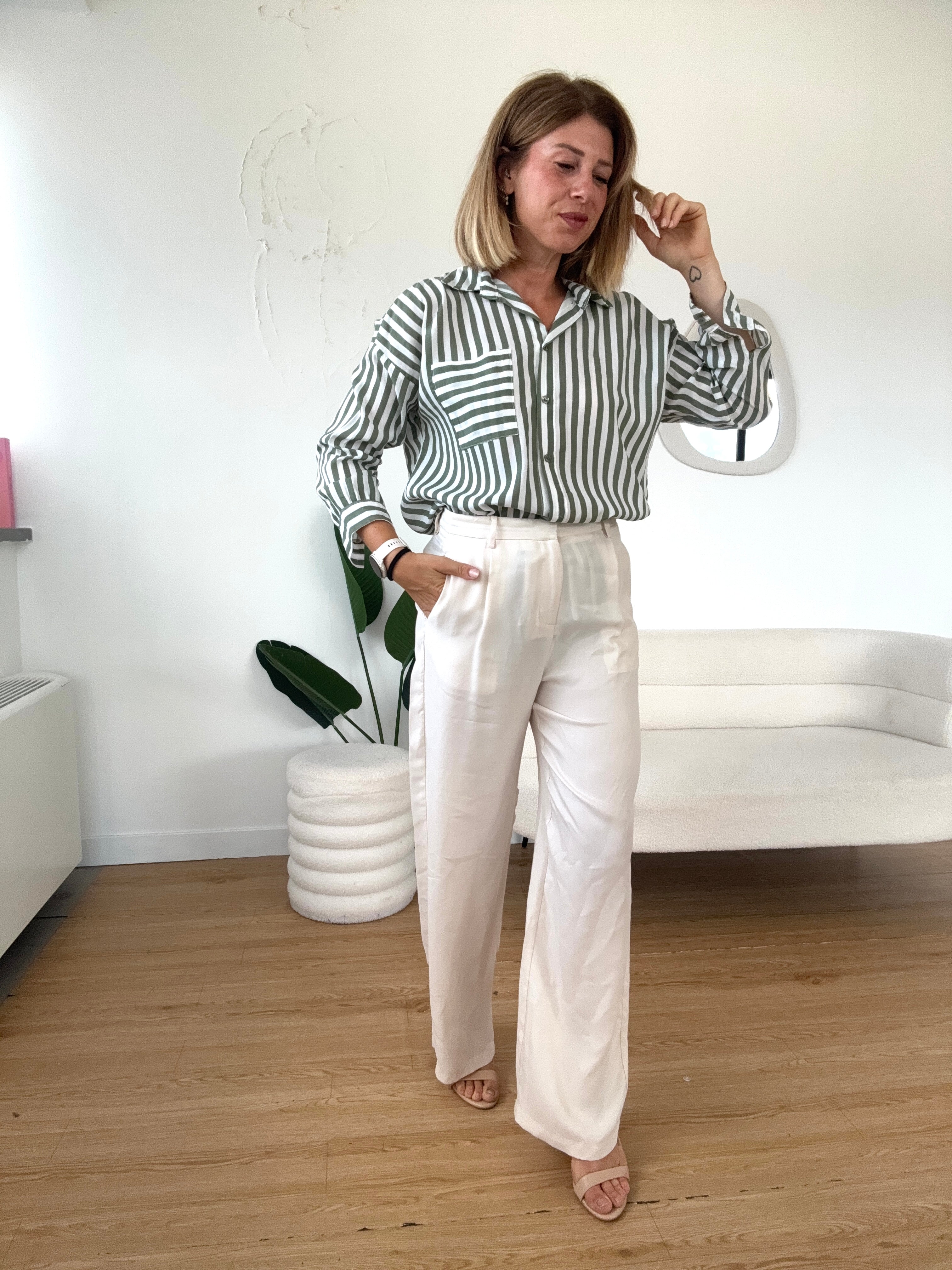 Camicia a righe over