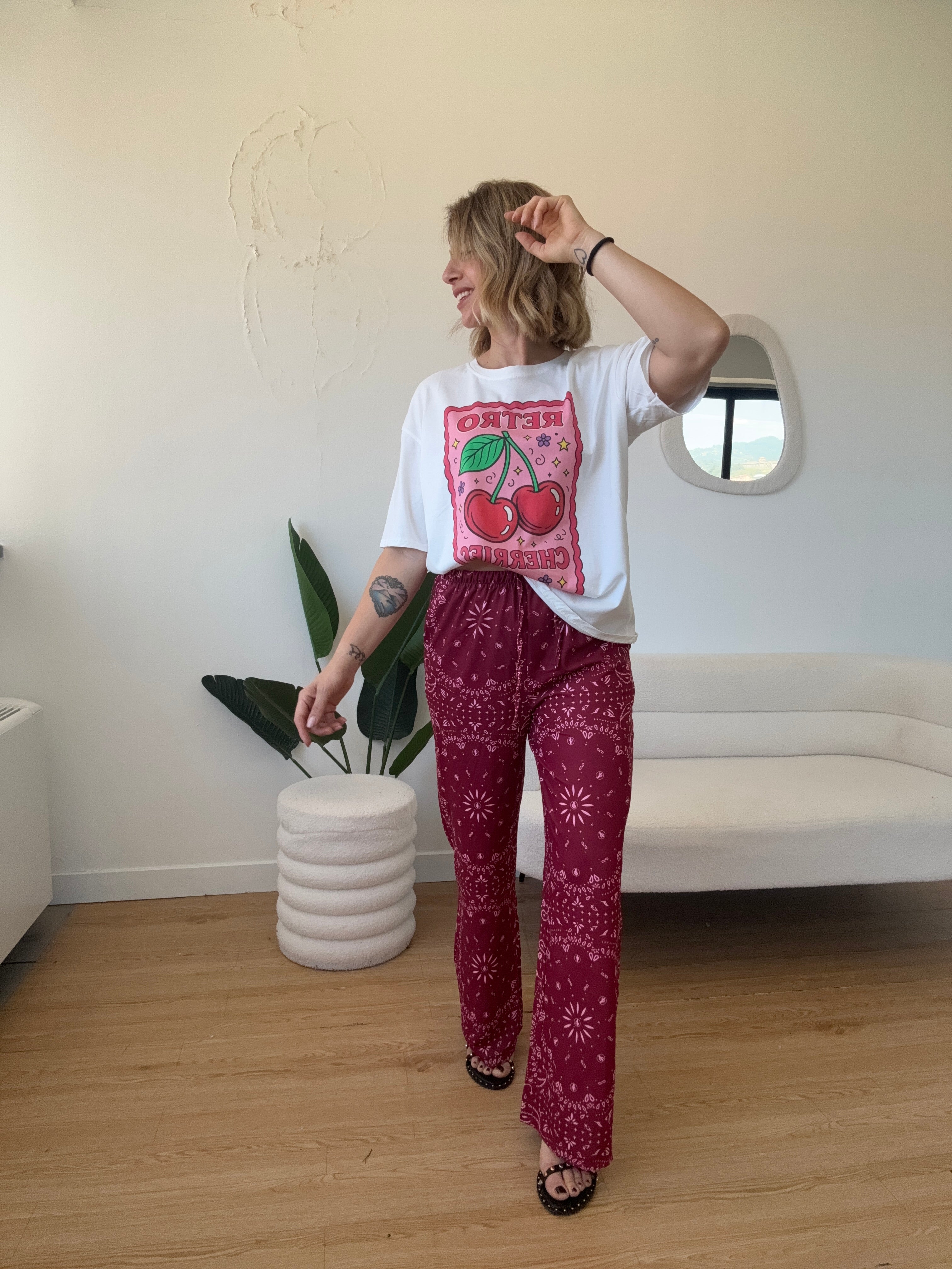 T-shirt oversize "cherry"