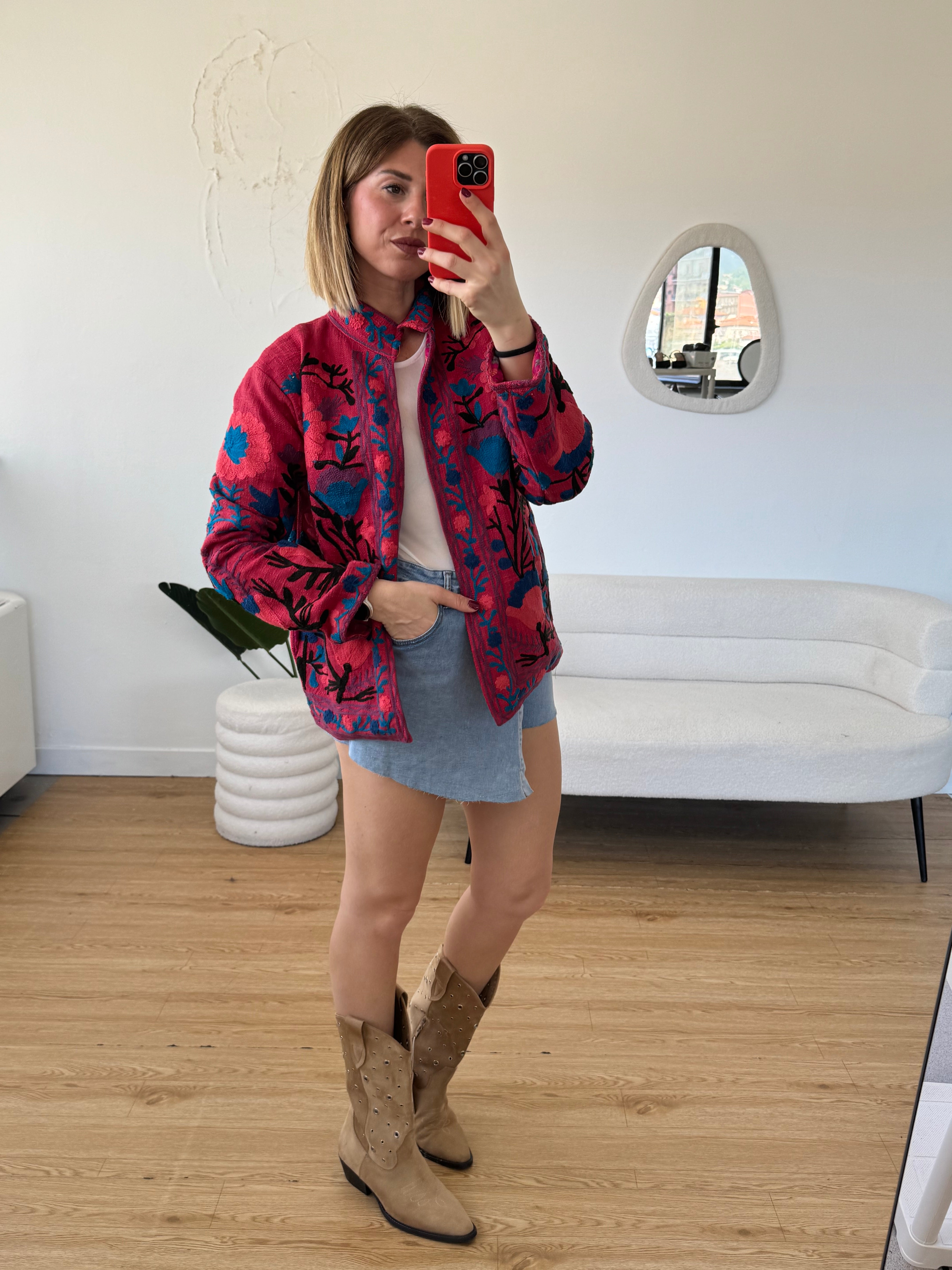 Giacca ricamata indianina