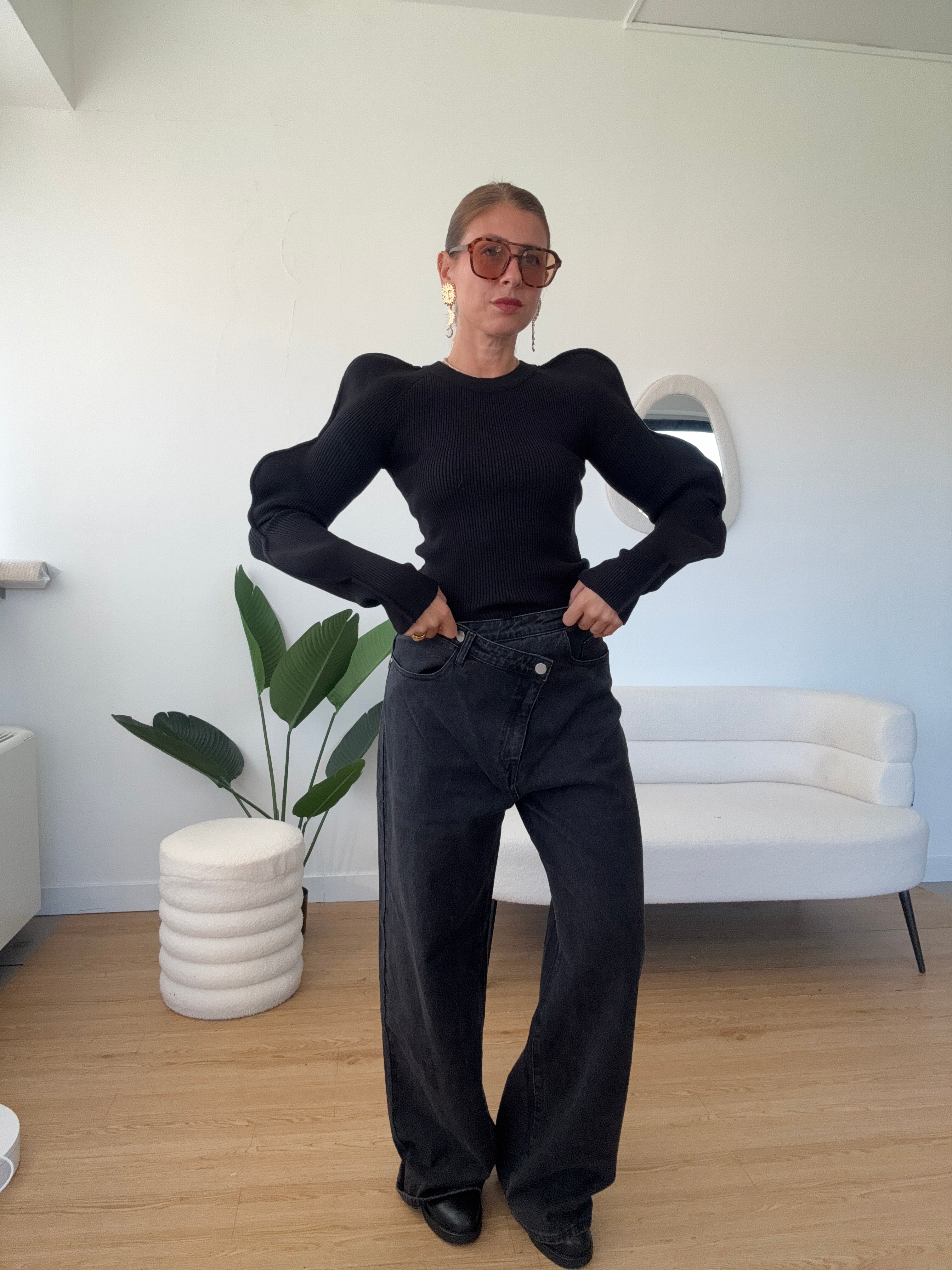 Jeans chiusura asimmetrica by Lumina