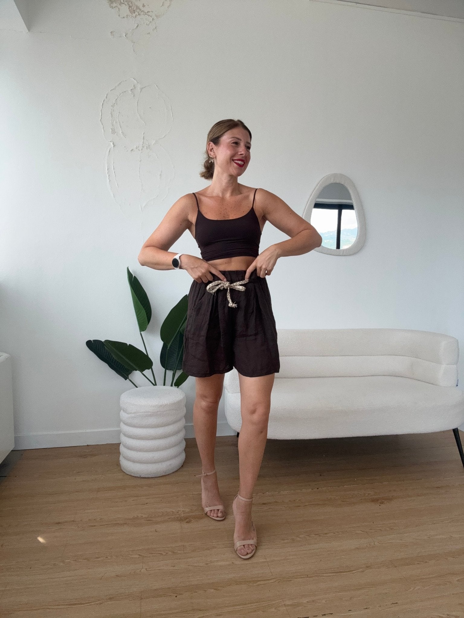 Shorts 100% lino lunghezza media - G.Glamour