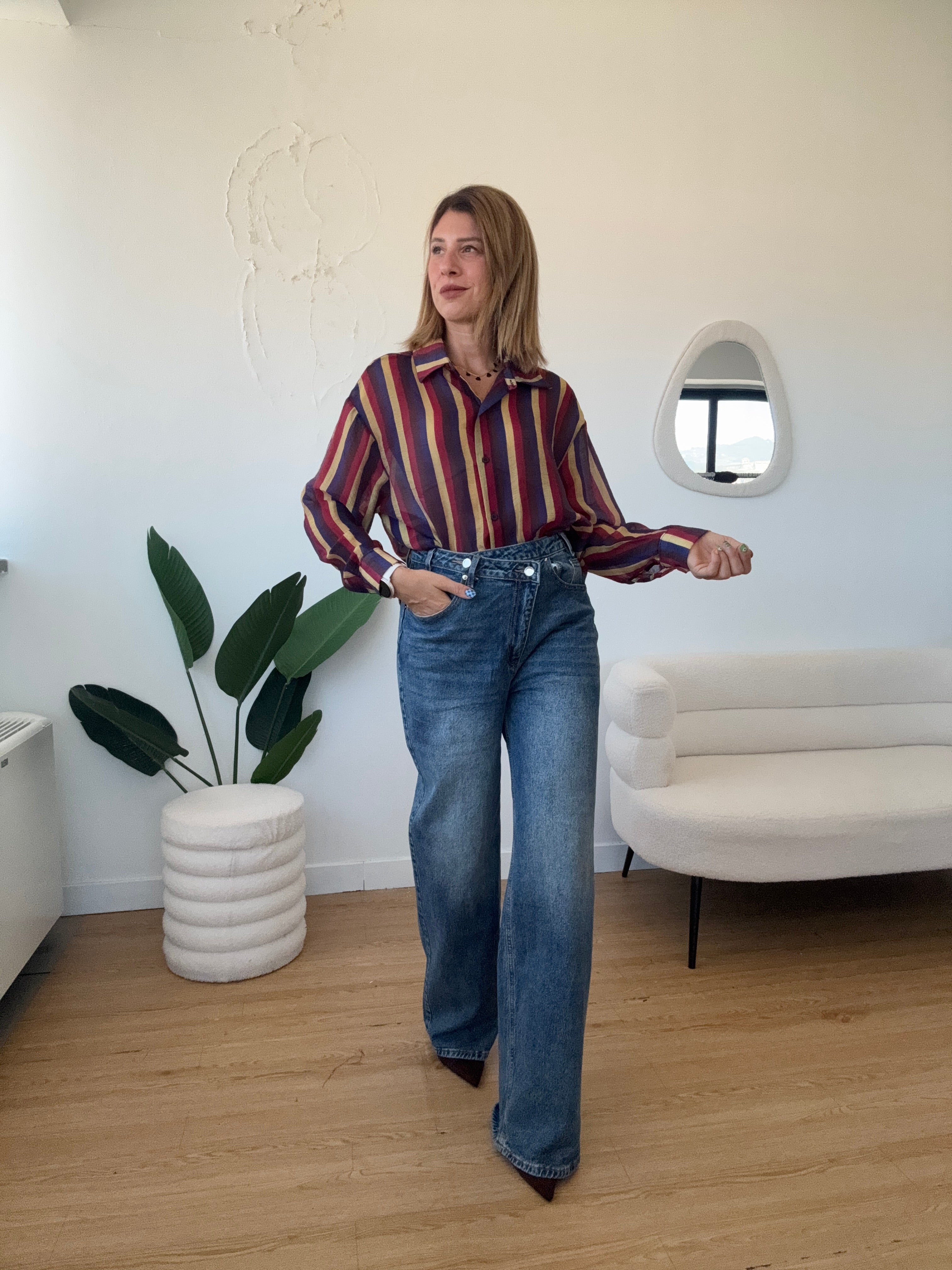 Camicia a righe morbida