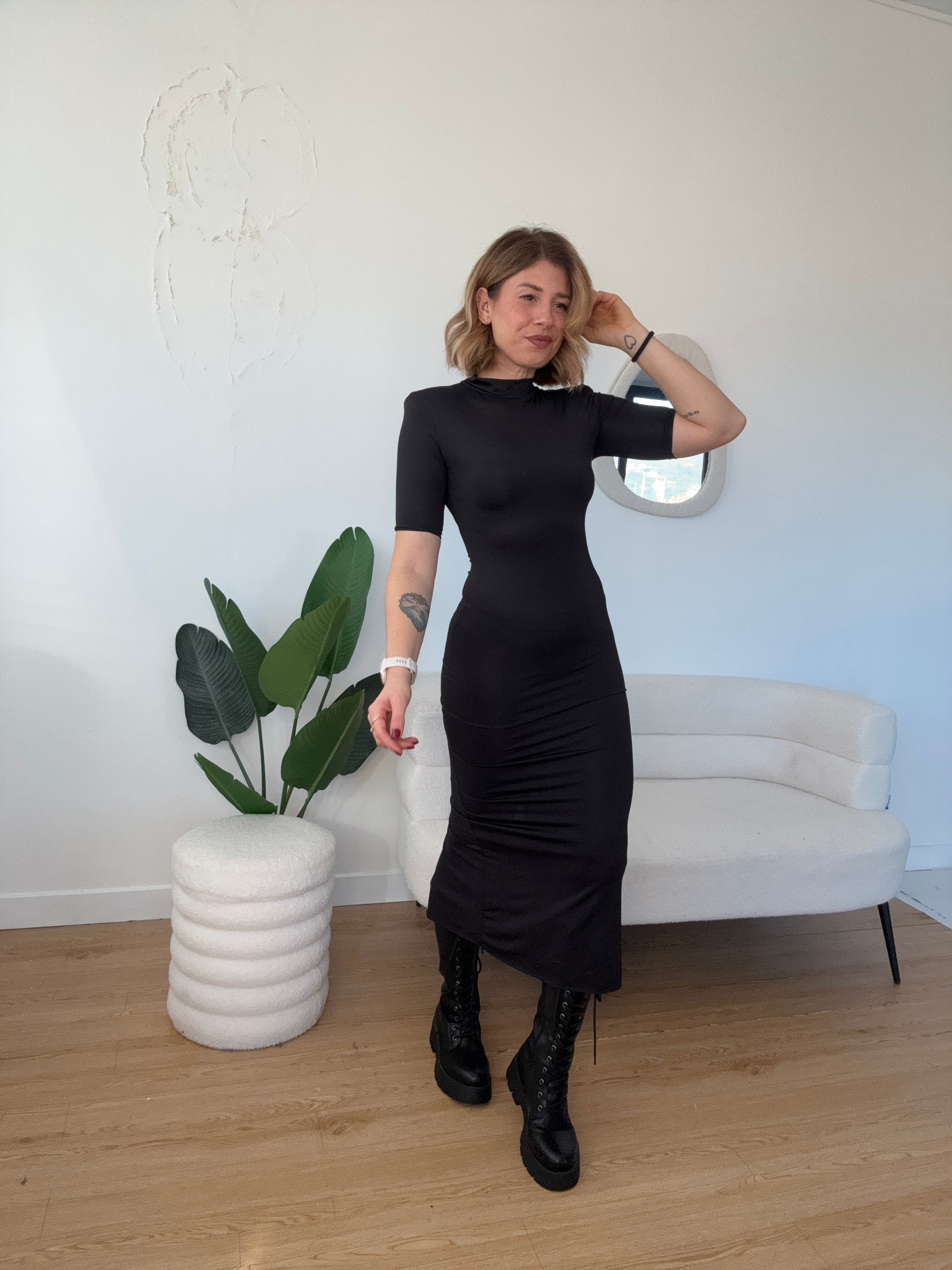 Tubino lungo mezzo collo modellante