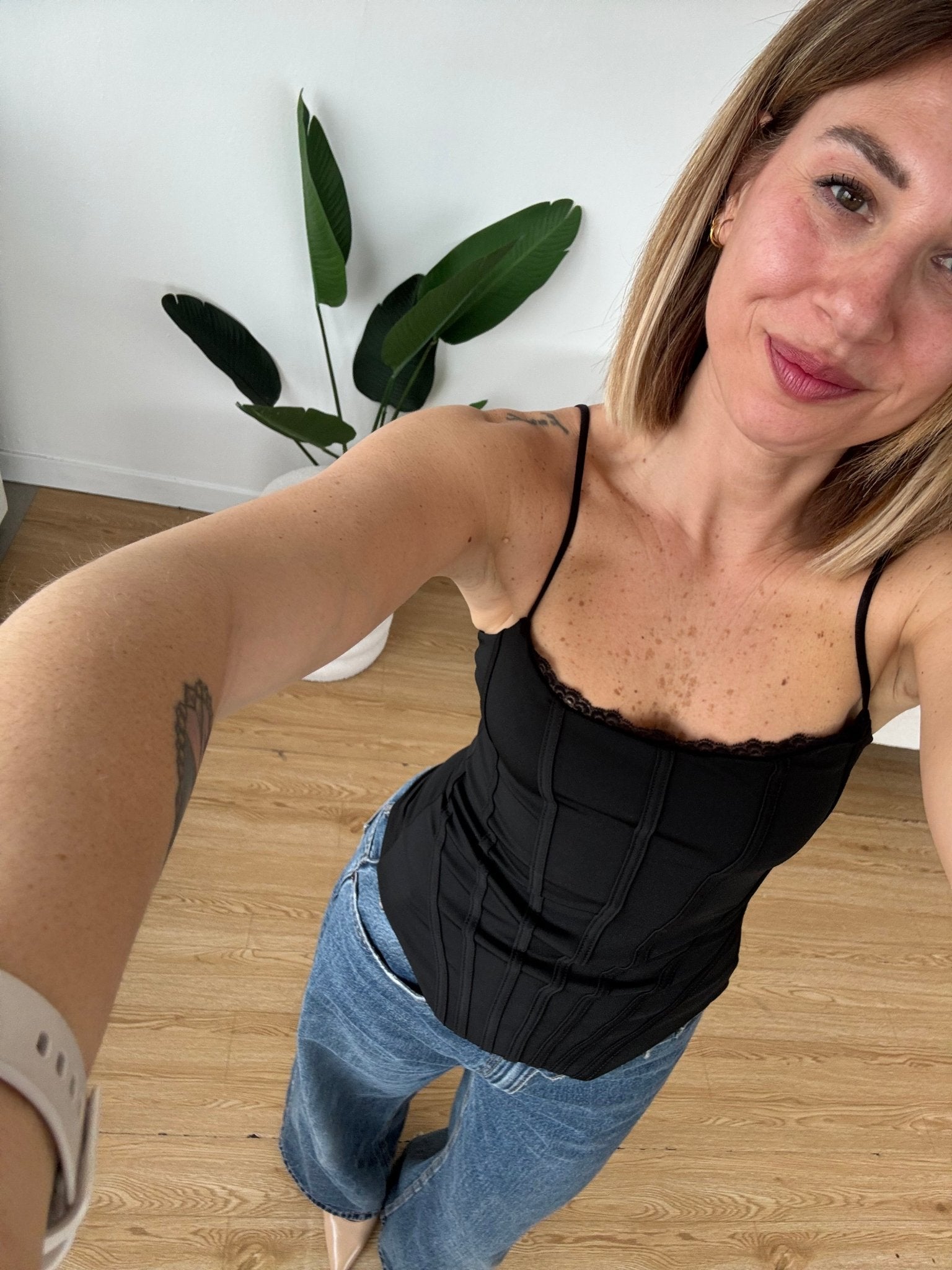 Top modello corpetto con merletto - G.Glamour