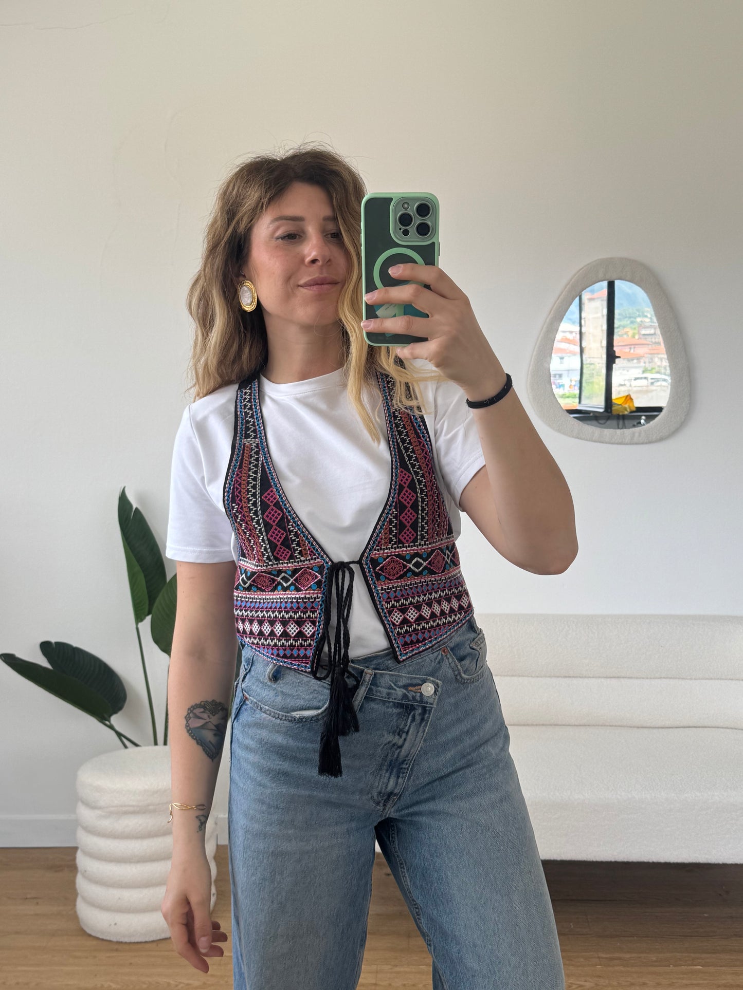 Gilet hippie nero