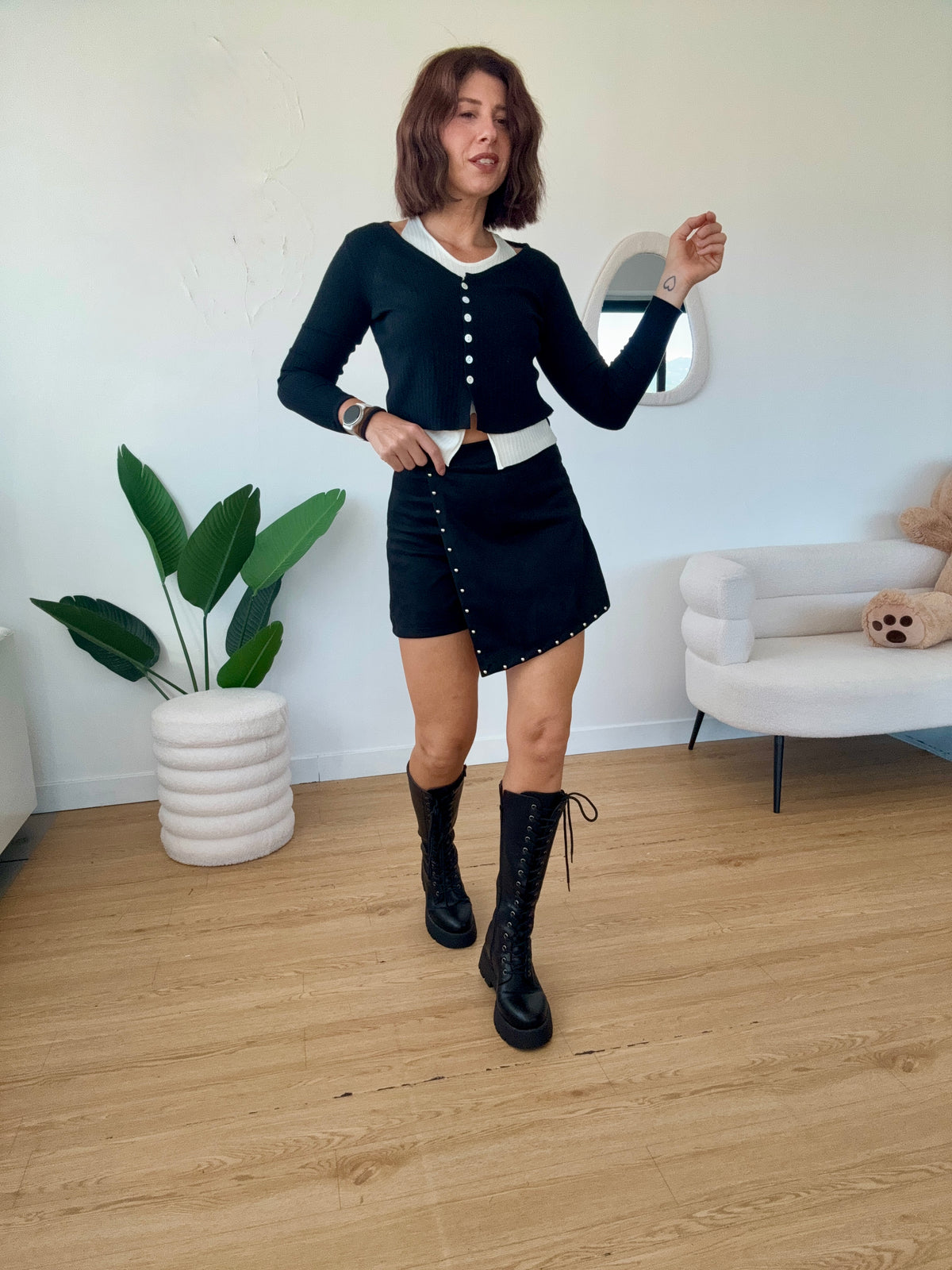 Maglioncino con canotta e bottoni