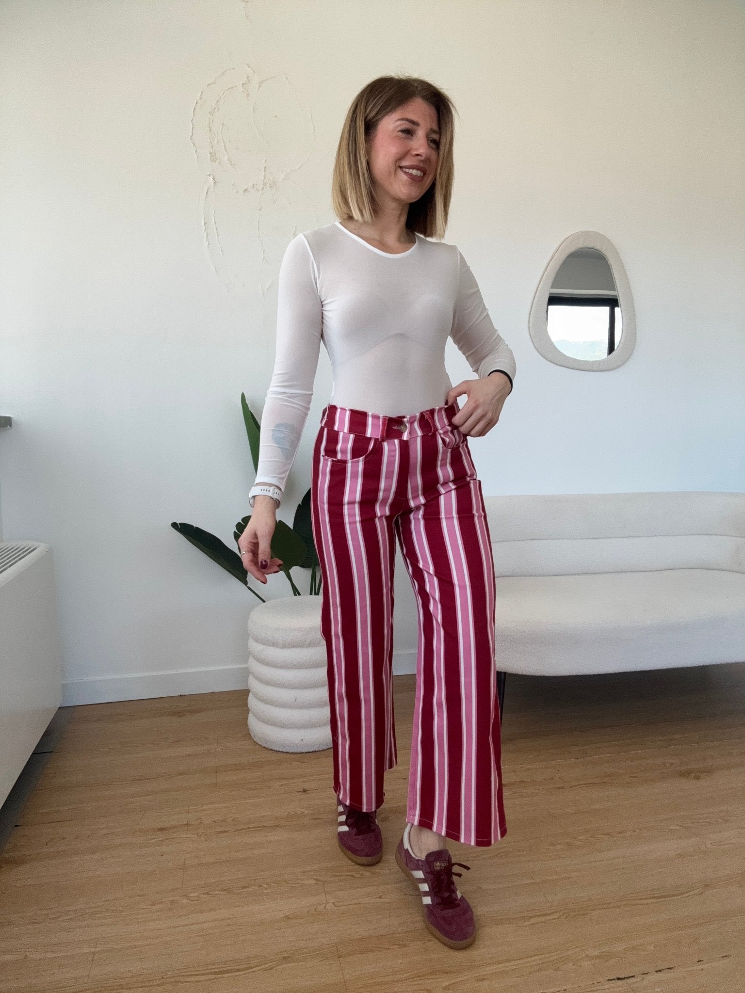 Jeans 7/8 a righe - G.Glamour