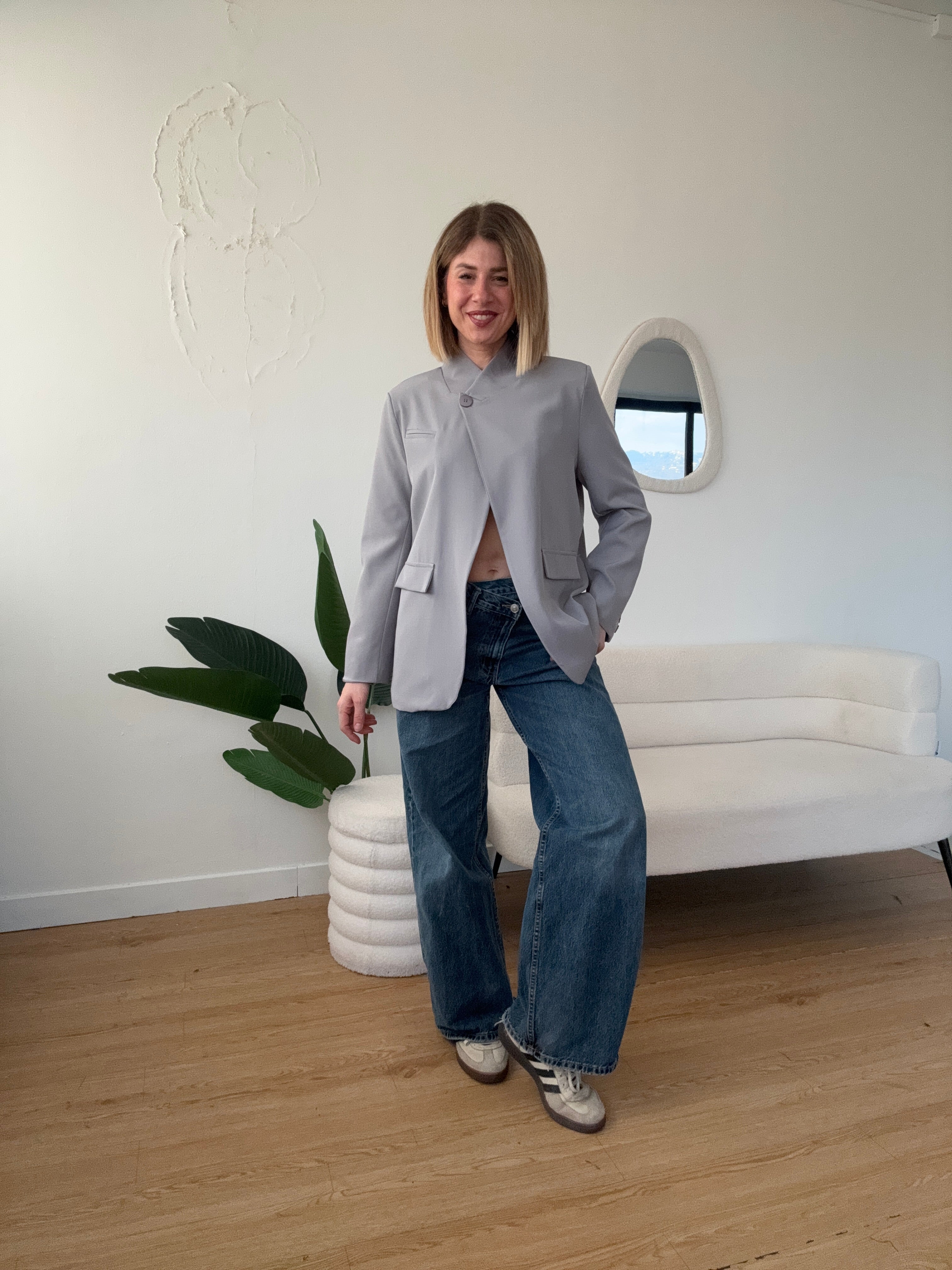 Blazer mezzo collo con spacco new colors