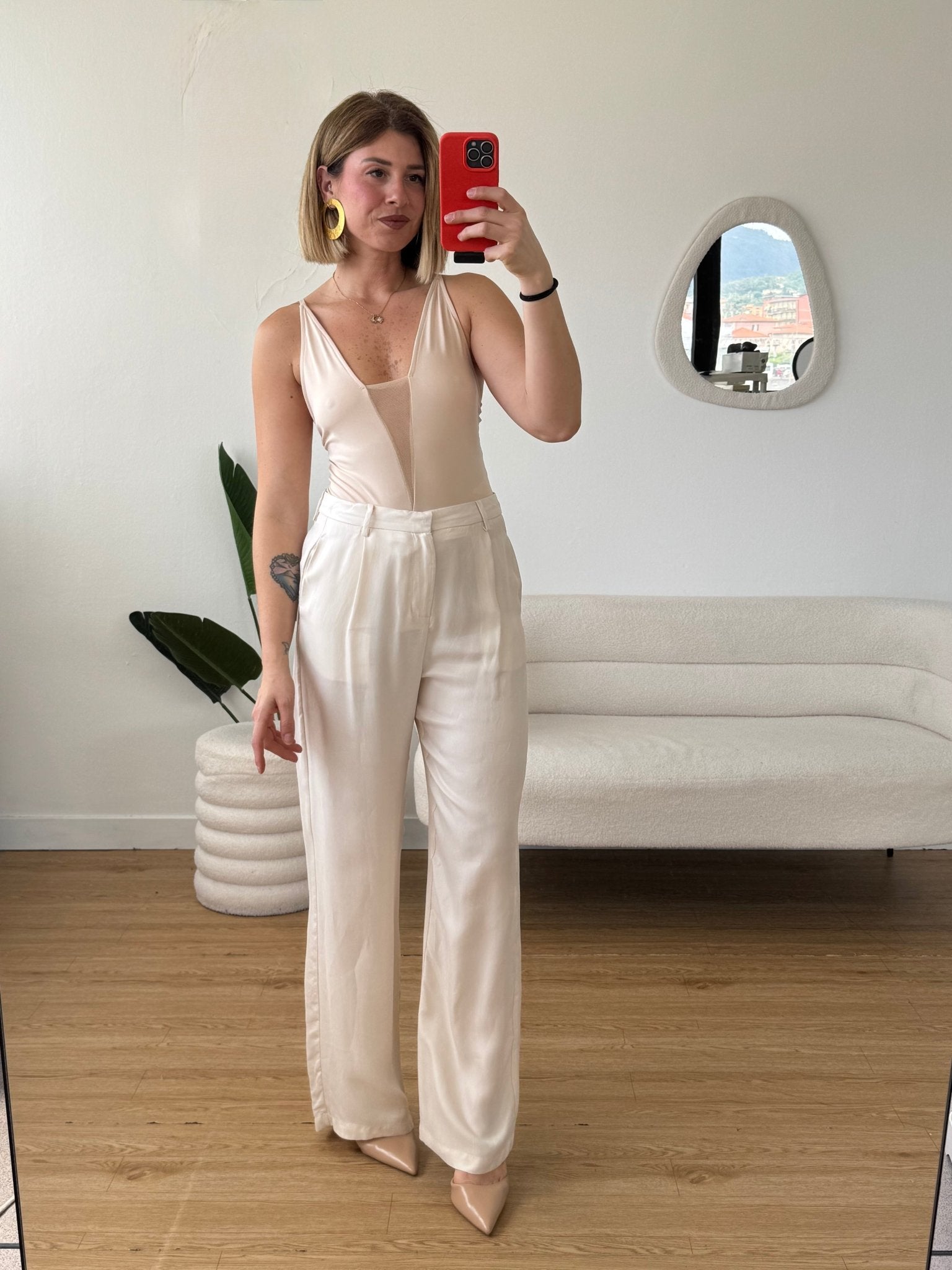 Pantaloni leggeri panna Lumina - G.Glamour