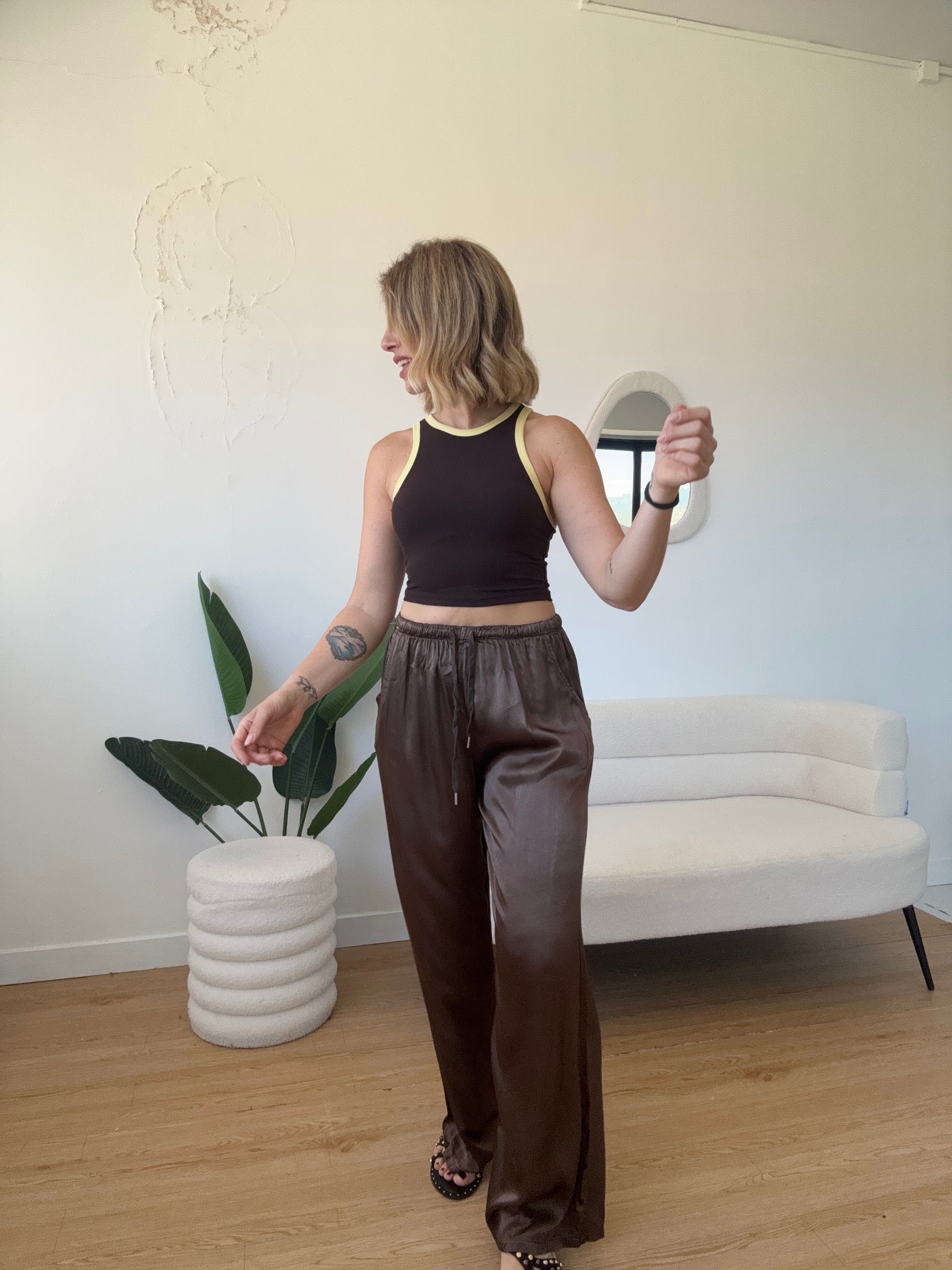 Pantalaccio effetto seta a palazzo