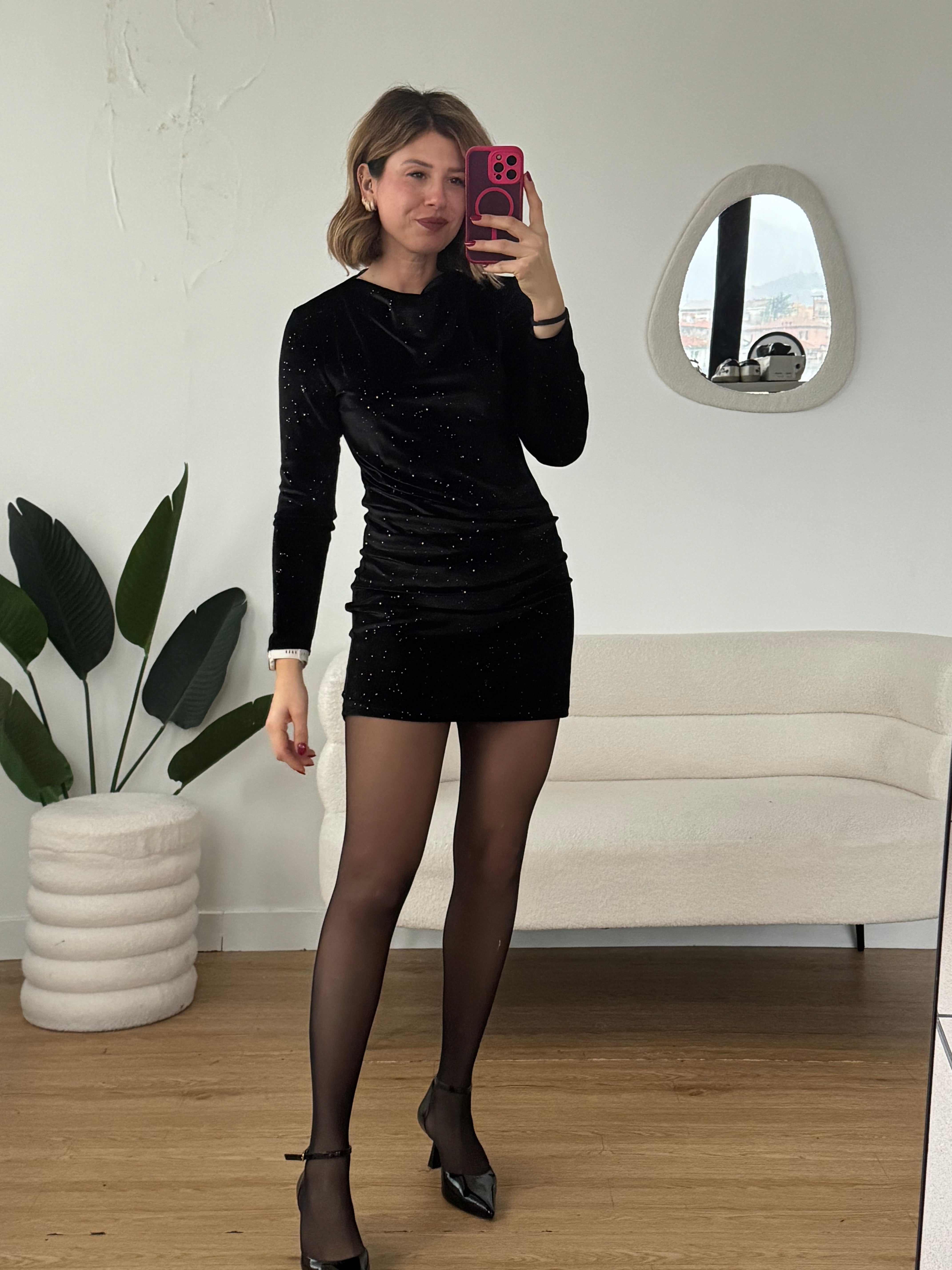 Tubino velluto con brillantini