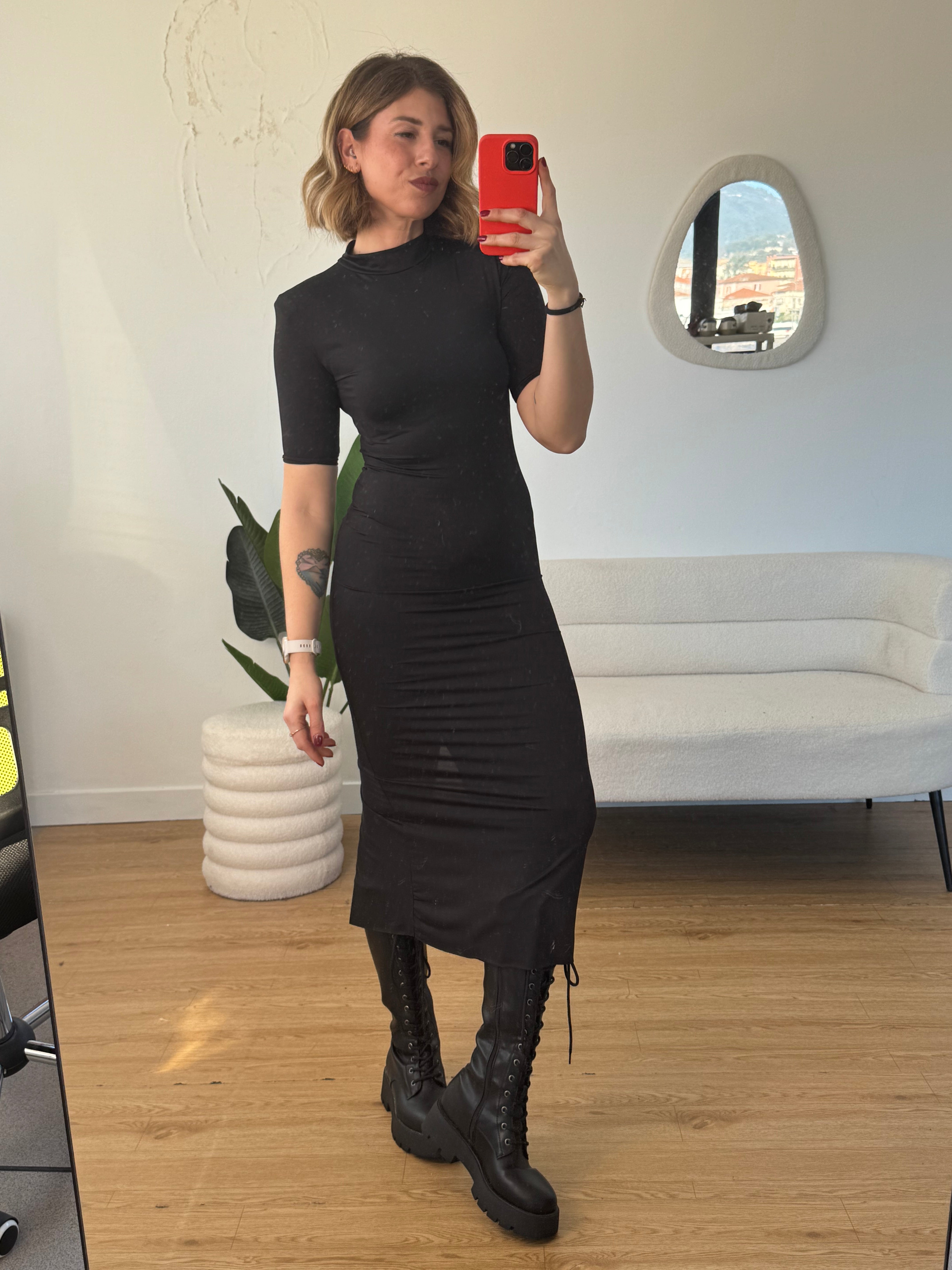 Tubino lungo mezzo collo modellante