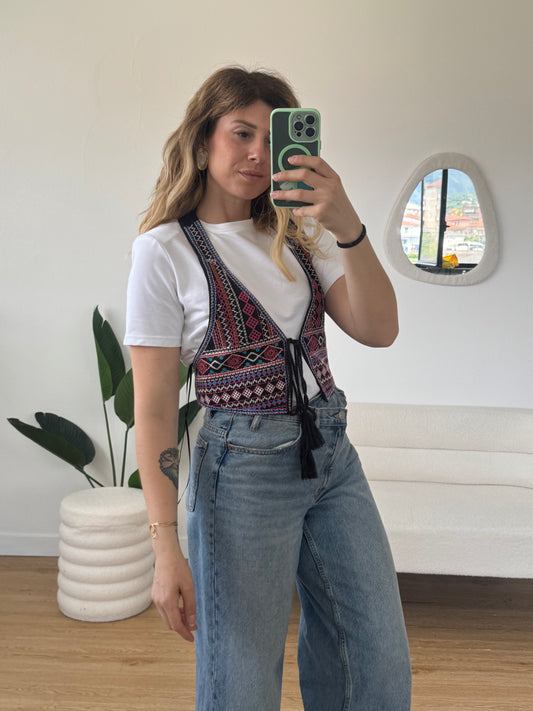 Gilet hippie nero