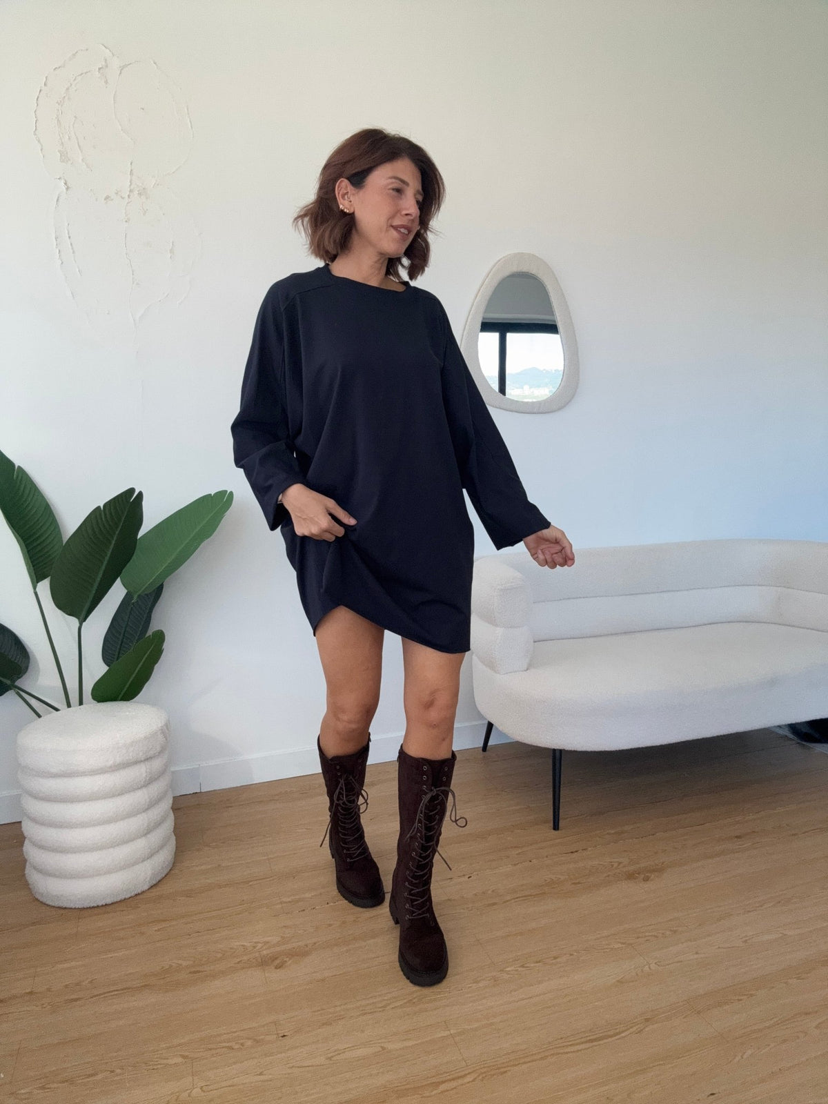 Abito oversize basic in cotone - GGlam